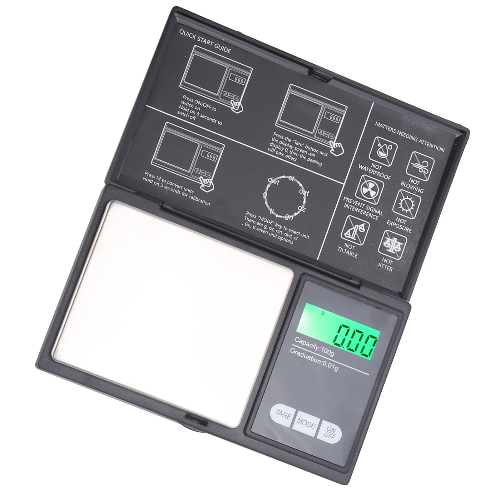 Digitale Gold- Und Schmuckwaage Mit Led-anzeige, Tragbare Taschenwaage Für Medikamente, Wiegewerkzeug, 1 Kg / 0,1 G