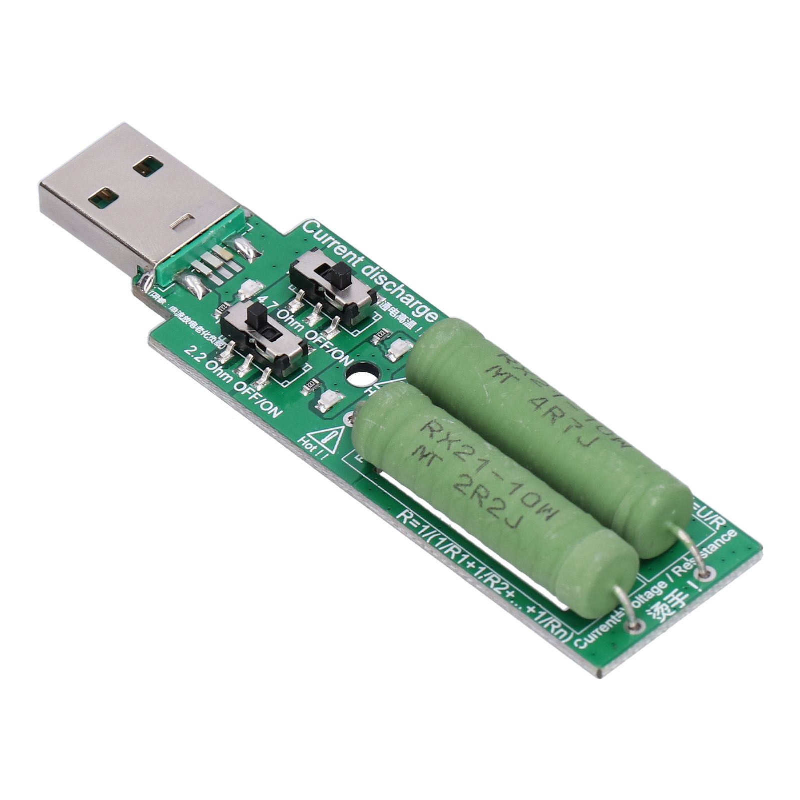 Mini-usb-lasttester Mit Powerbank-entladewiderstand, 1a- Und 2a-stromwahlschalter, 5 V Dc
