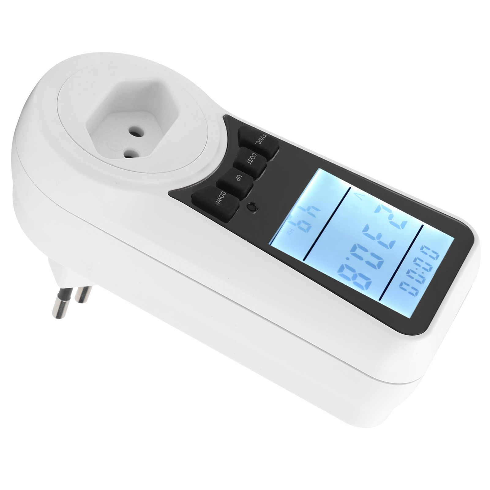 Lcd-leistungsmesser (watt, Spannung, Strom) – Stromverbrauchsanzeige (230–250 V) – Brasilianischer Stecker