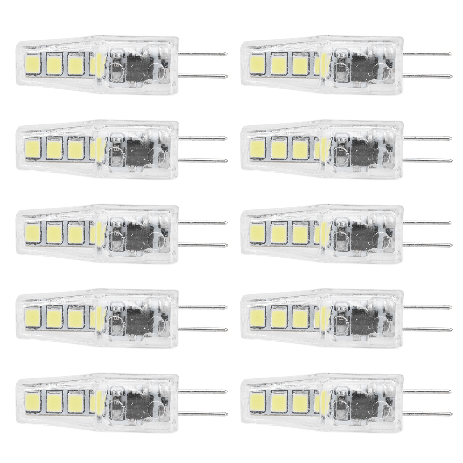 10 Stück G4 8-led-lampe (2835-chips, 2 W, 360° Abstrahlwinkel, Pc-lampe) Für Zuhause Und Büro, 220 V, Weißes Licht