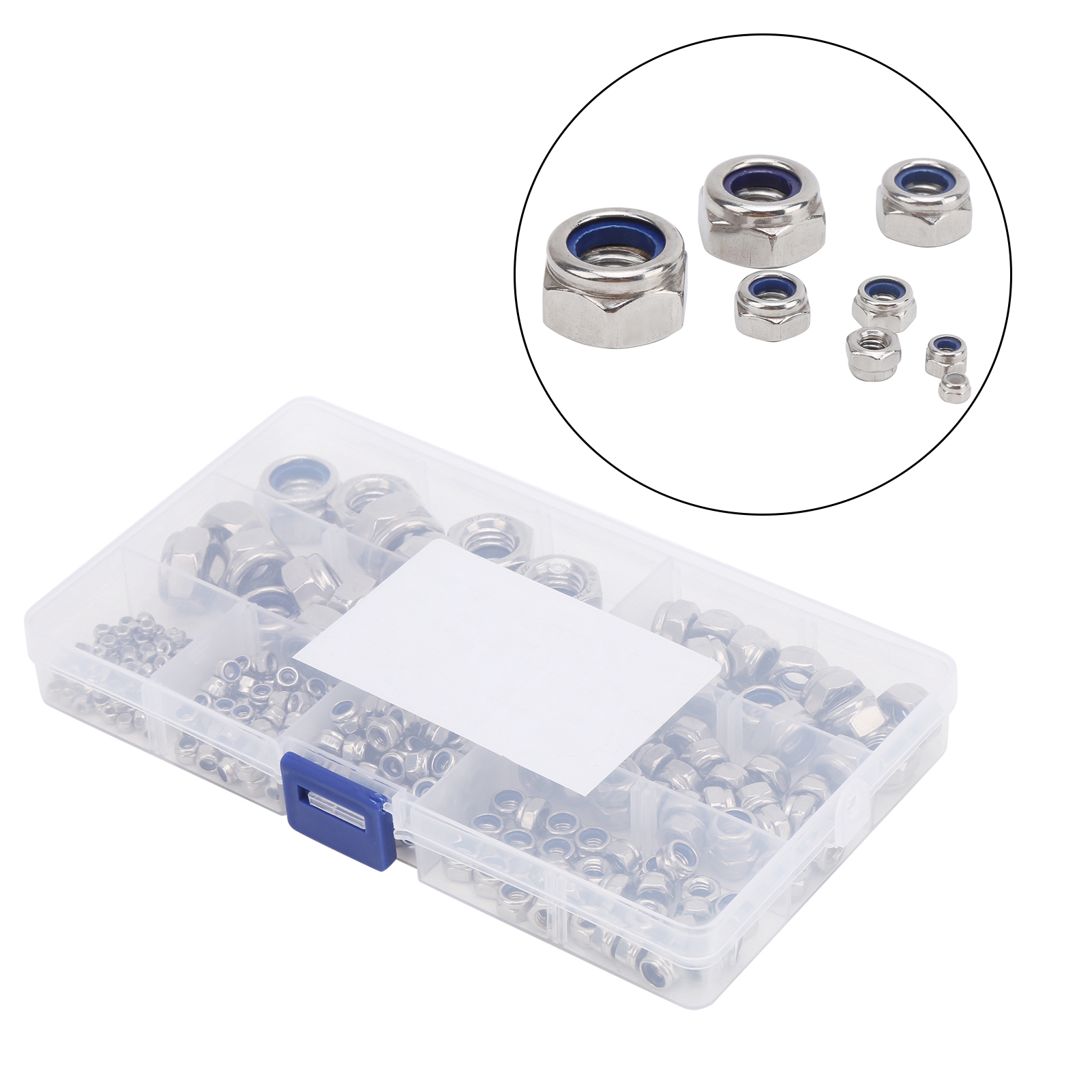 281-teiliges Set Selbstsichernder Muttern Aus Edelstahl 304 Mit Nylon-befestigungsmaterial