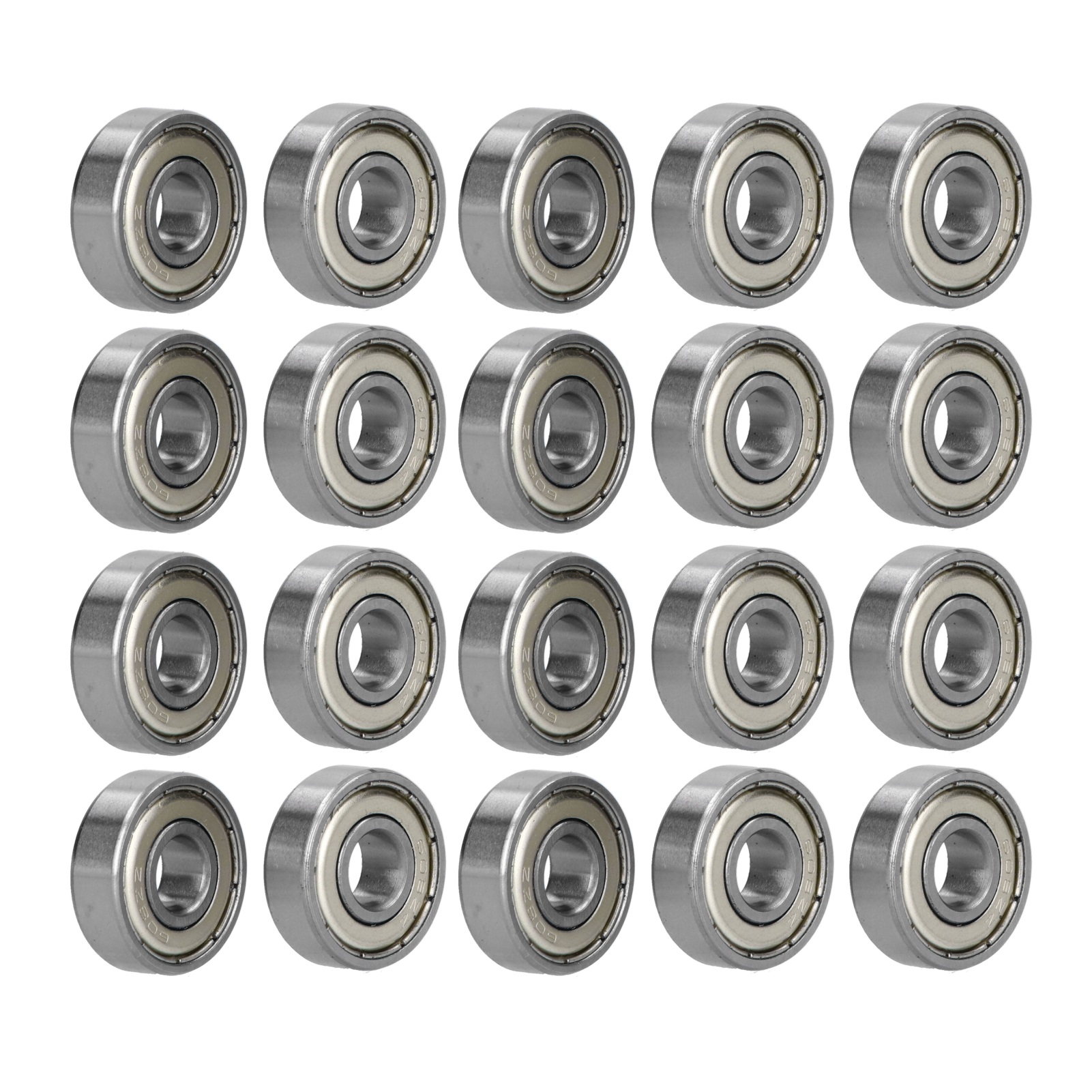 20 Stück Rillenkugellager, Doppelt Abgedichtet, Stahlkugellager Für Maschinenbaugeräte 3600‑0722‑0008