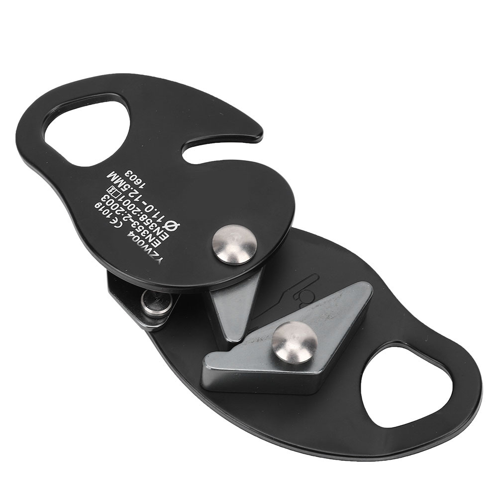 Selbstbremsender Abseilring Mit Stoppfunktion, Rettungsring, Kletterausrüstung Für 11-12,5 Mm Seil (schwarz)