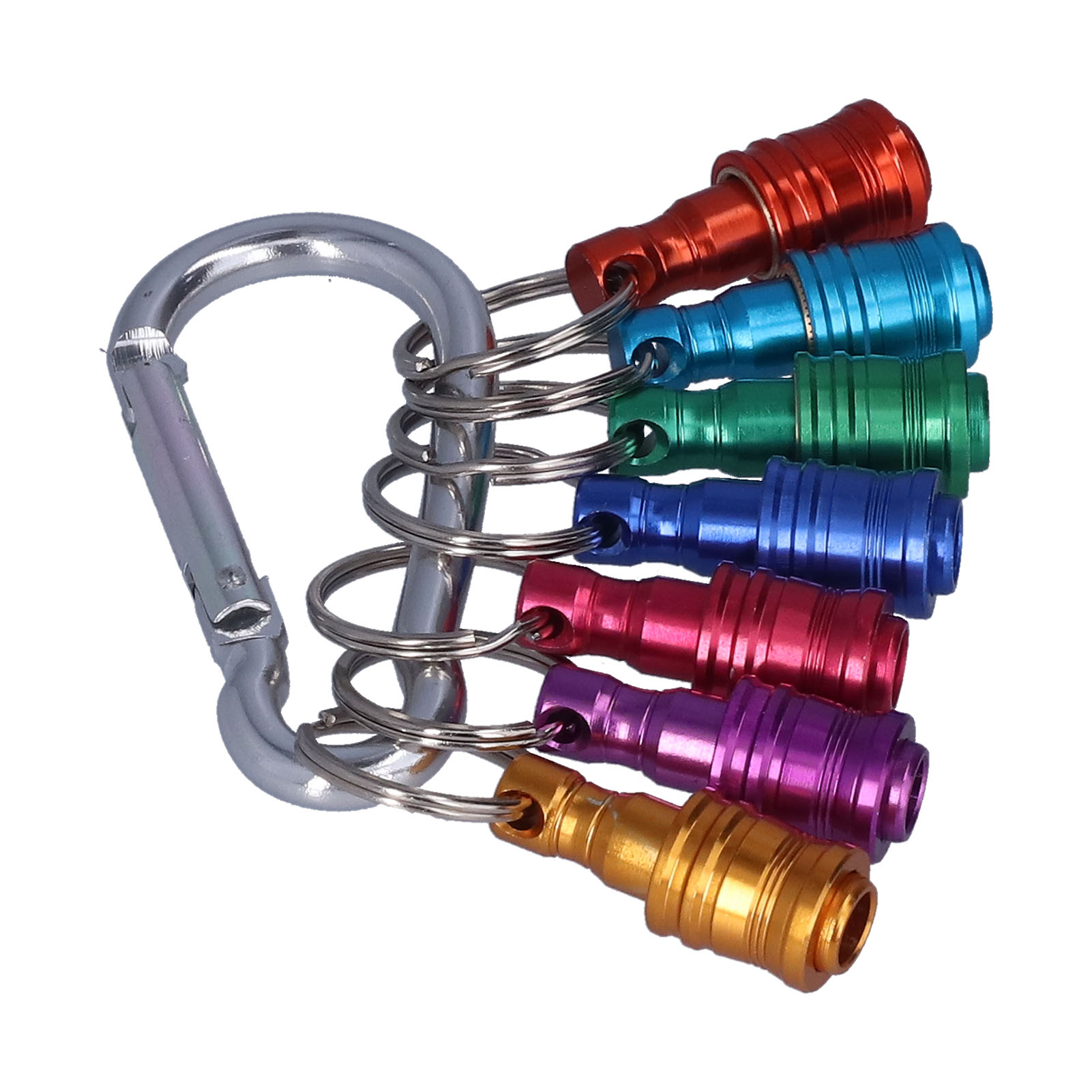 7-teiliges Schlüsselanhänger-verlängerungsset Mit Schnellwechsel-schraubendreherbithalter-adapter (1/4-zoll-sechskantschaft, Farbig)
