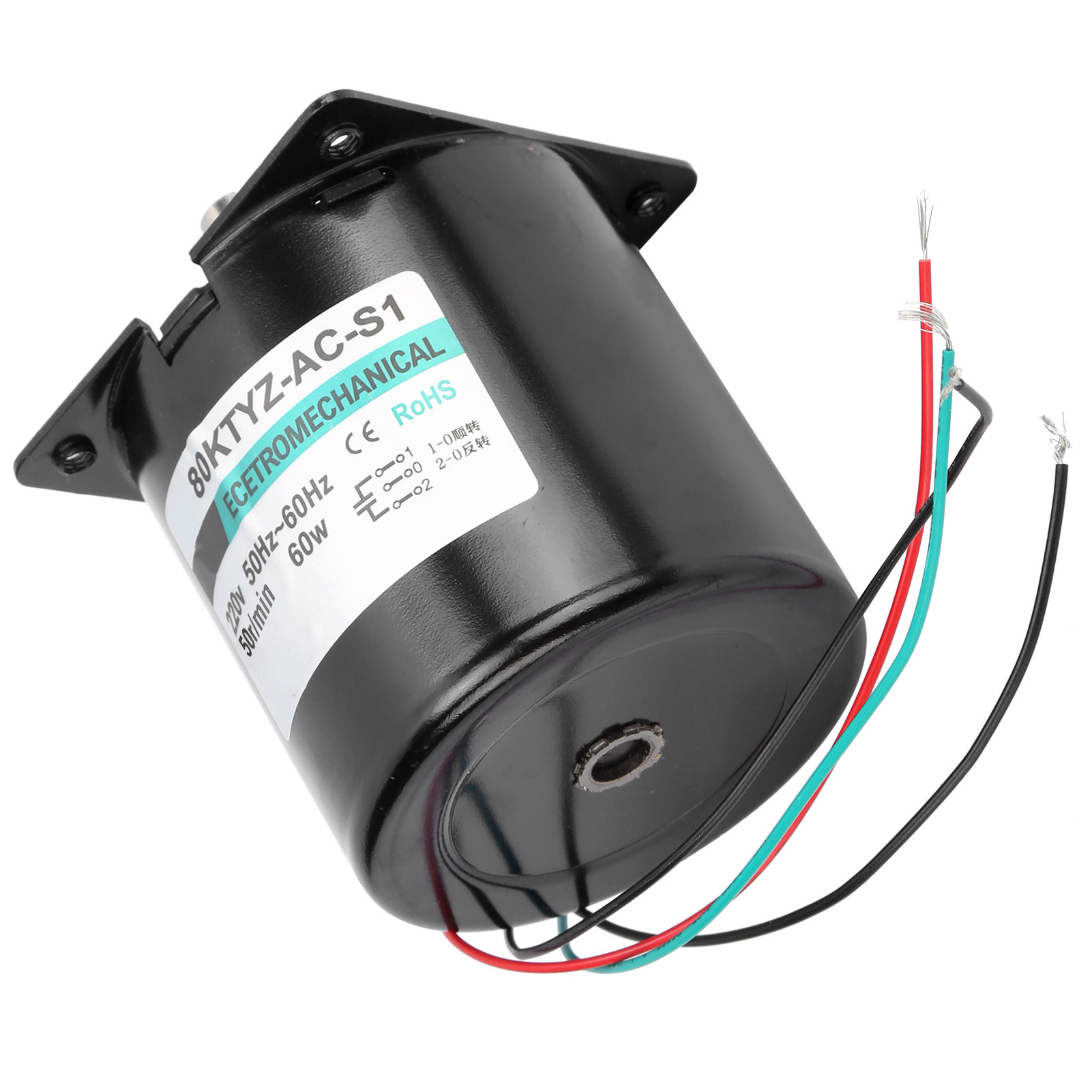 Ac-synchronmotor Mit Kondensatorhalterung, Cw/ccw, Hohes Drehmoment, Niedrige Drehzahl, 60 W, Xd80ktyz, 50 U/min, Ac 220 V