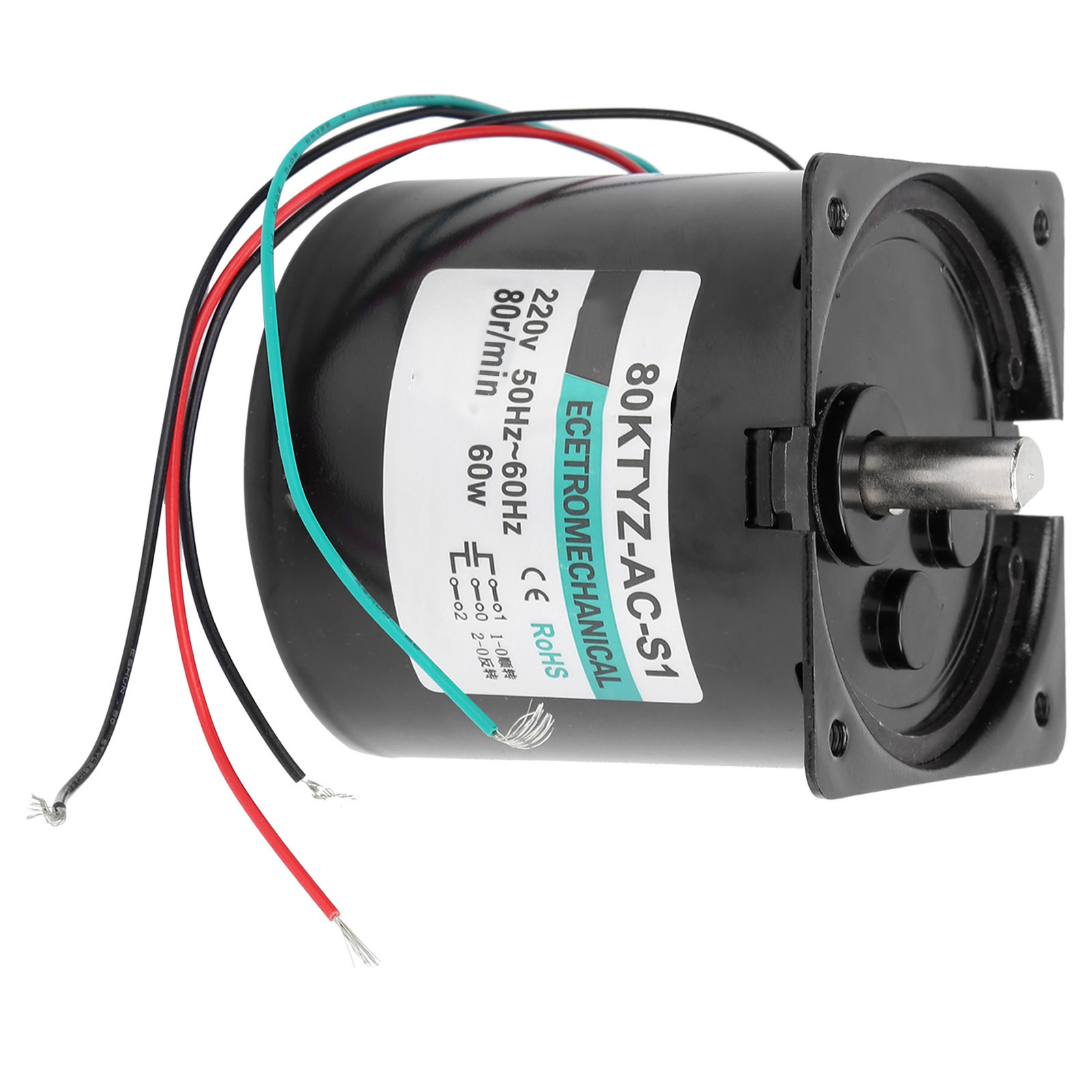Ac-synchronmotor Mit Kondensatorhalterung, Cw/ccw, Hohes Drehmoment, Niedrige Drehzahl, 60 W, Xd80ktyz, 80 U/min, Ac 220 V