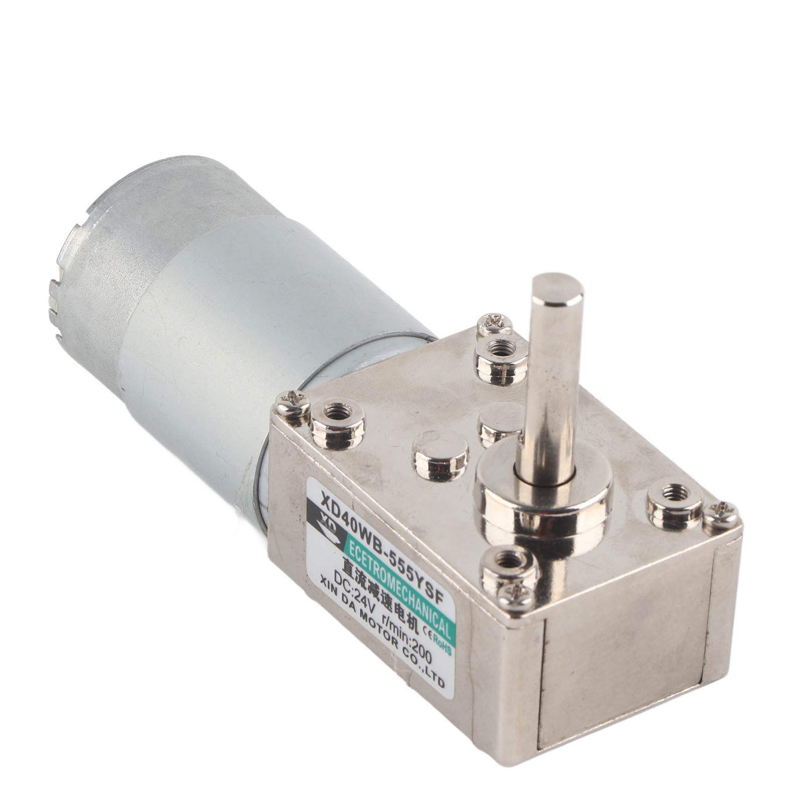 Turbinen-schneckengetriebemotor Dc, Hohes Drehmoment, Niedrige Drehzahlregelung, Mini, 2-wege, Dc 24 V, Xd40wb-555ysf, 200 U/min