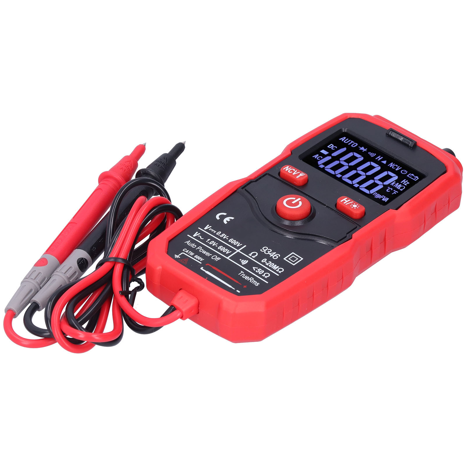 Ua9346 Digitalmultimeter Mit Vr-lcd-bildschirm, Vollautomatischer Ac/dc-spannungs- Und Widerstandsmessung