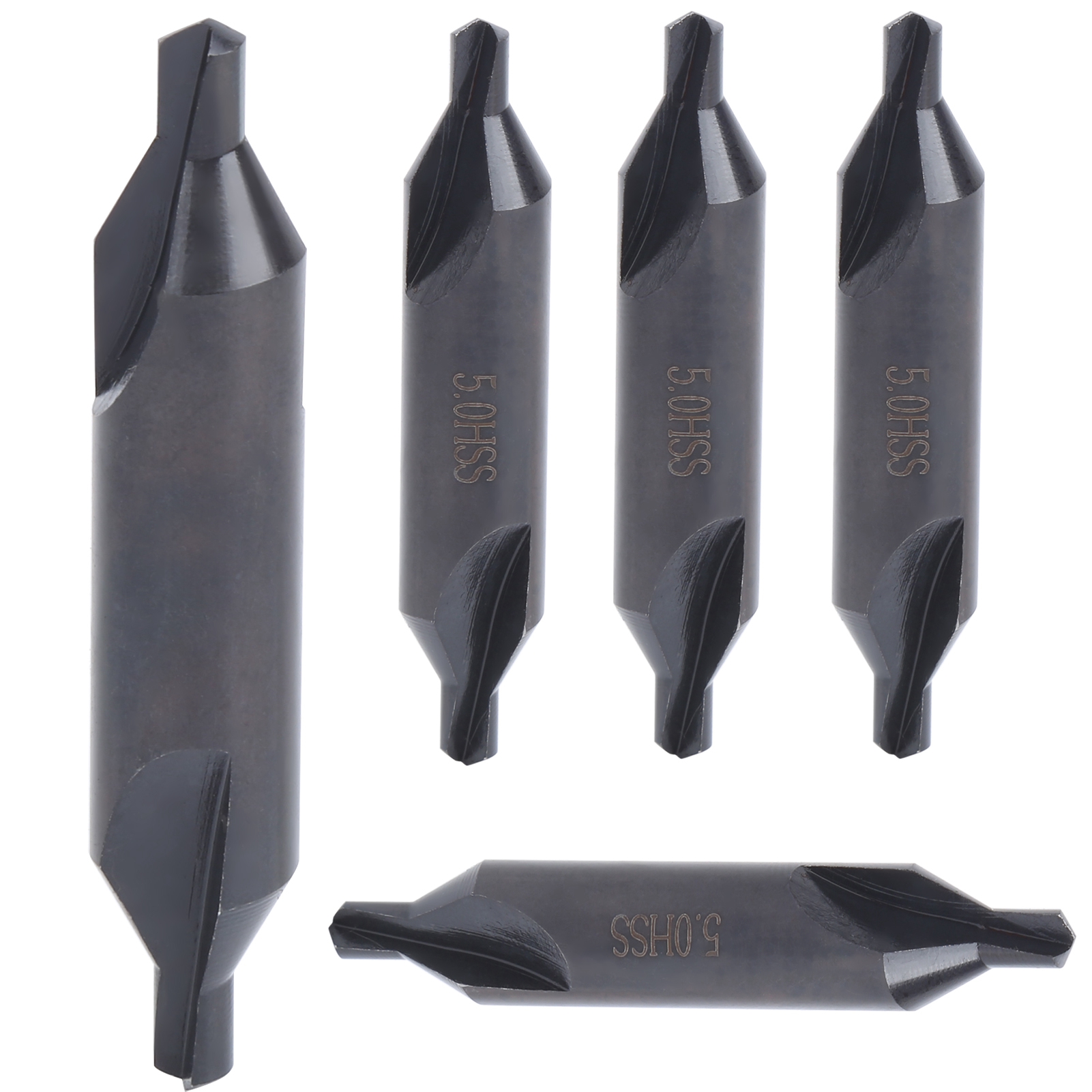 5 Zentrierbohrer Für Fräsmaschinen, Positionierwerkzeuge Aus Hss, 5 Mm