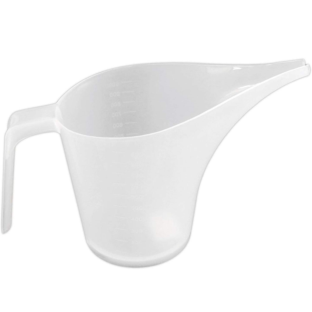 1000 Ml Trichtermessbecher, Transparent, Mit Mundstück Für Marmeladenteig Und Sirup