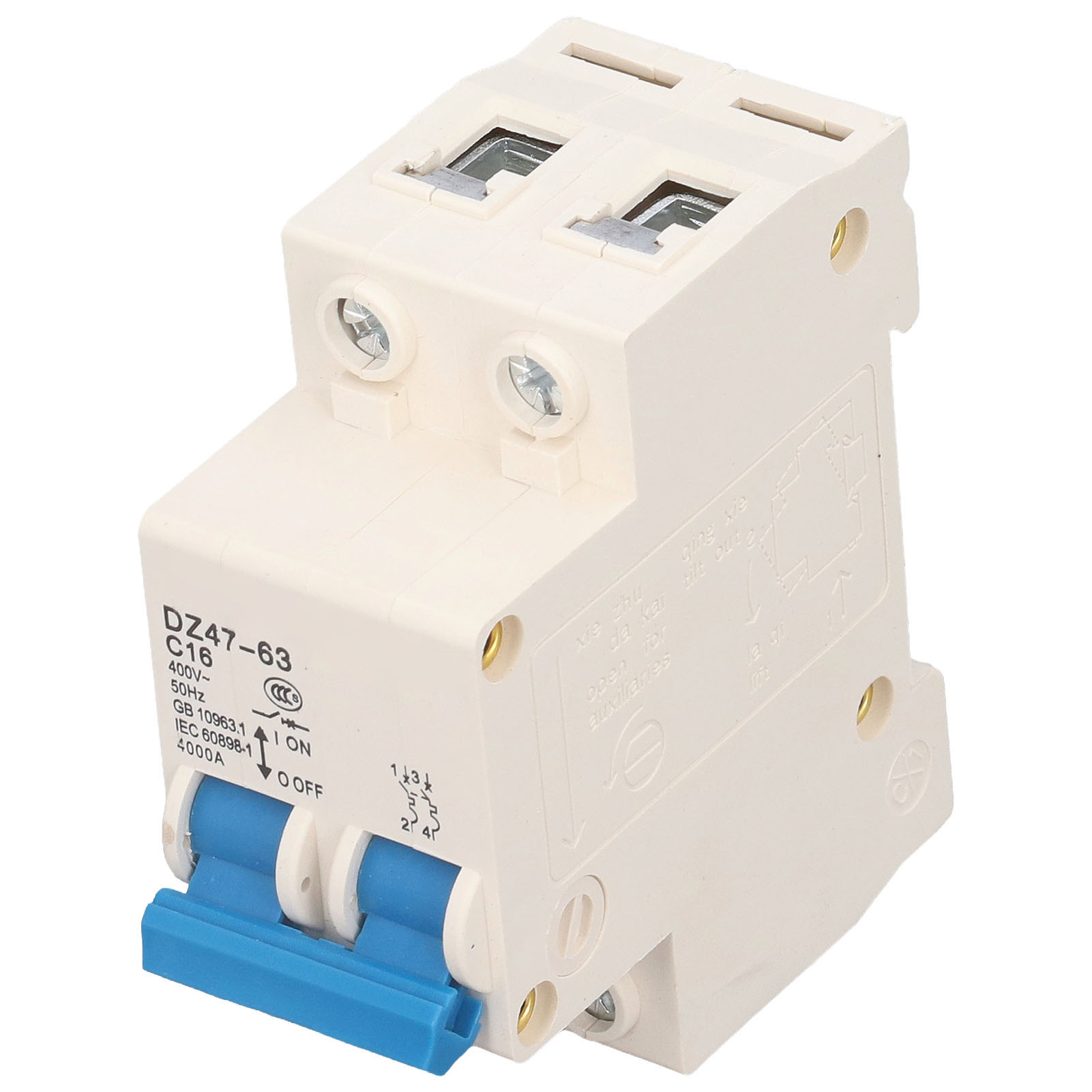 2-poliger Miniatur-leistungsschalter Mit Vielfältigen Schutzfunktionen, Hoher Sicherheit, 16 A, 220 V, Fehlerstromschutzschalter Für Elektrische Anlagen