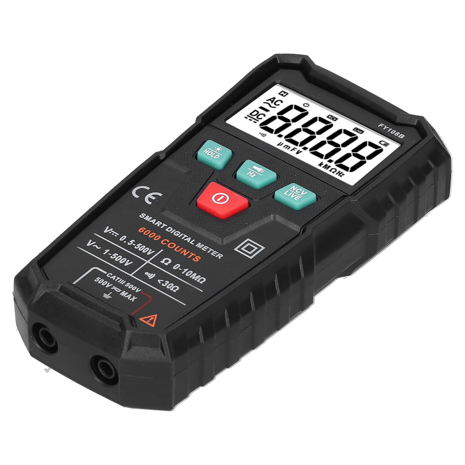 Digitales Multimeter, Vollautomatischer Ac/dc-spannungs- Und Widerstandsprüfer Für Elektriker, Fy108b
