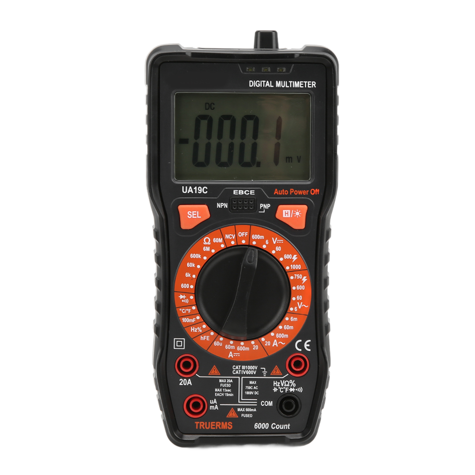Ua19c 20a/1000v Lcd-digitalmultimeter Mit Hoher Genauigkeit Und Summer, Tragbar Und Multifunktional Für Haushalt Und Industrie