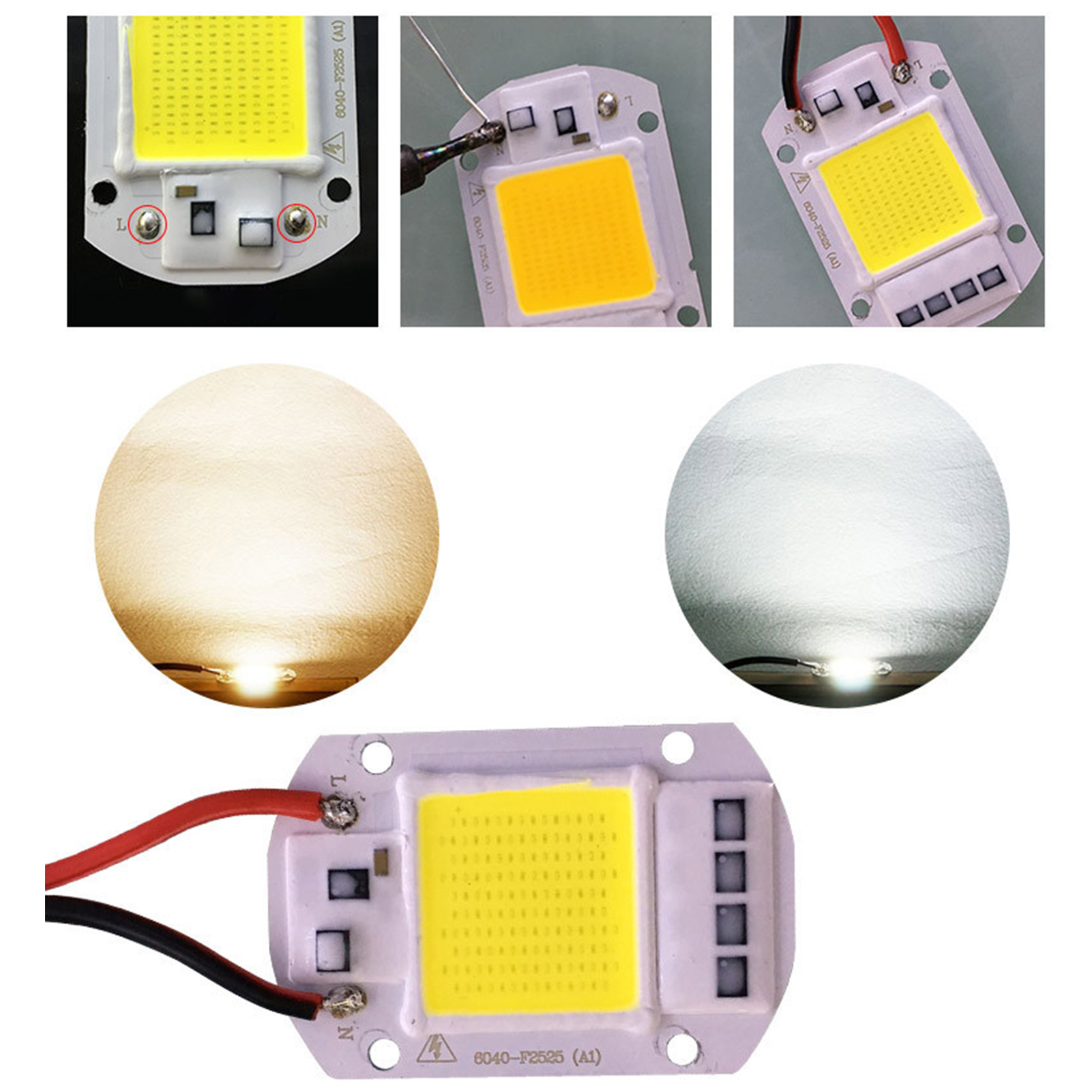 Stück Led-lampenchips, Hochleistungs-leiterplatte, Superhelle Smd-cob-lichtperlen Für Pflanzenlampen, Diy-beleuchtung, Ac220v