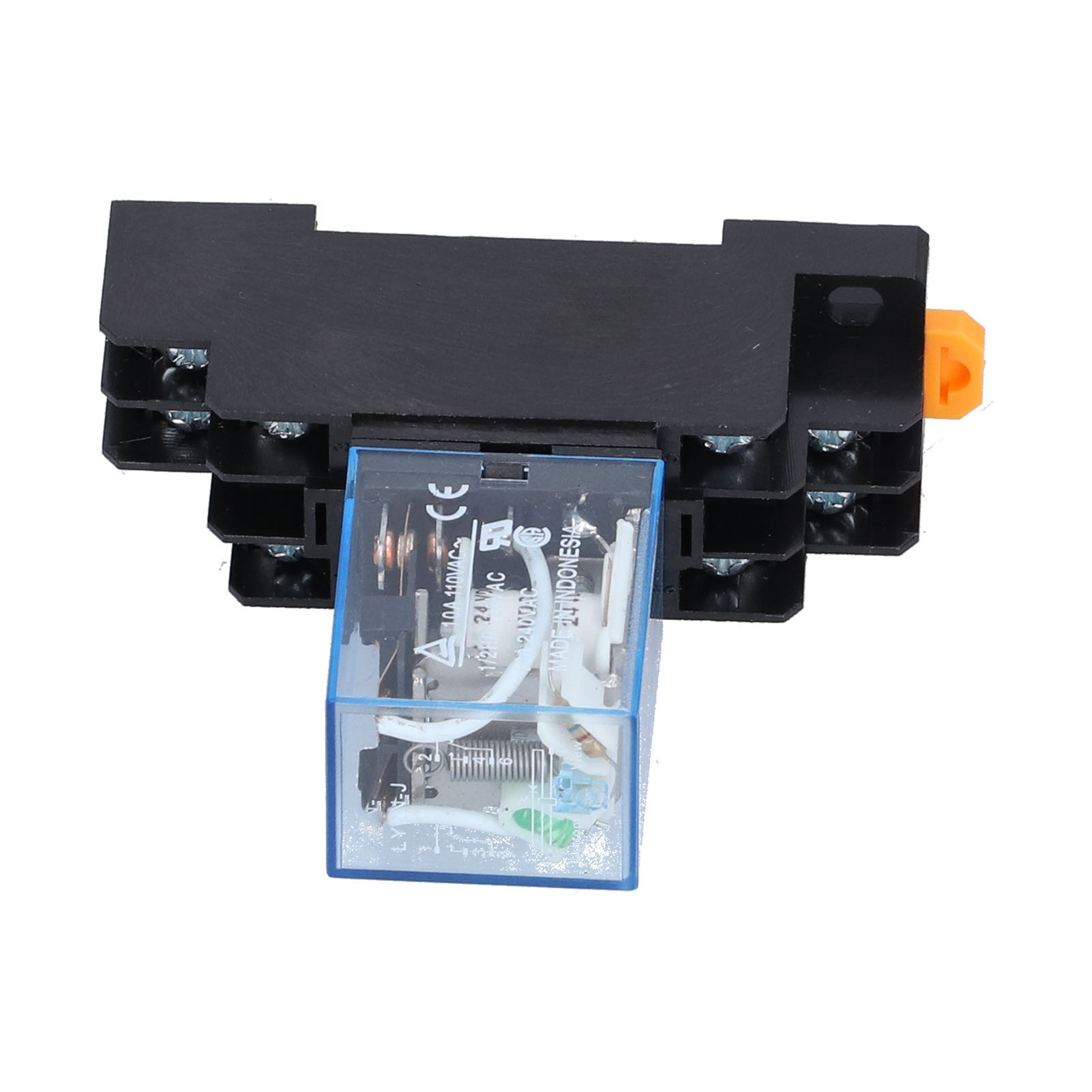 Ly2nj 8-poliges Elektromagnetisches Leistungsrelais Mit Sockel Und Kontrollleuchte Für Motoren, Industrierelais 10adc24v
