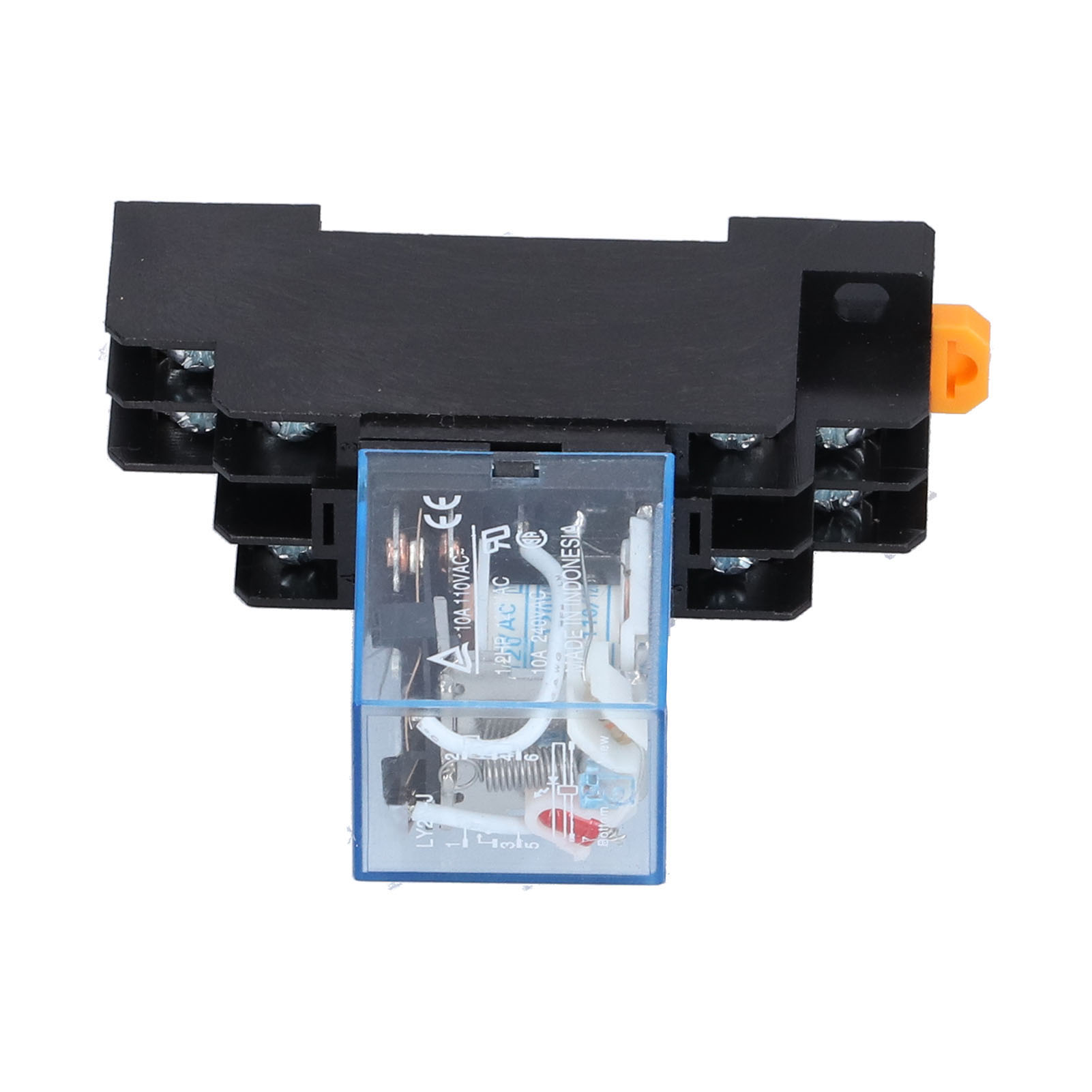 Ly2nj 8-poliges Elektromagnetisches Leistungsrelais Mit Sockel Und Kontrollleuchte Für Motoren, Industrierelais, 10 A, 110 V