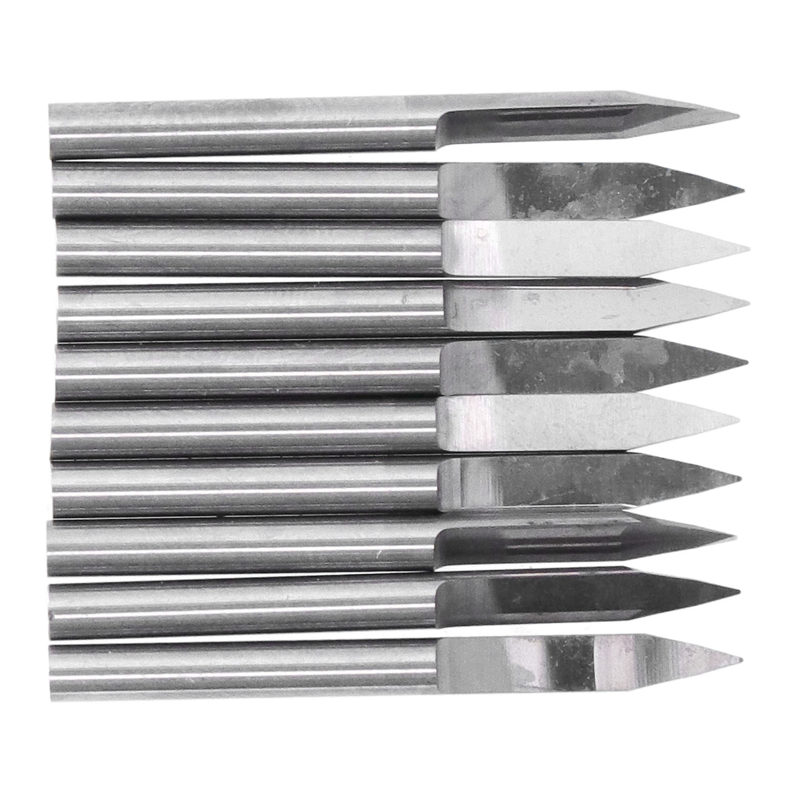 10 Stück Gravierfräser Aus Wolframstahl, Langlebig, Hohe Härte, Verschleißfest, Cnc-fräser V-förmig, 0,1 Mm, Für Kunststoff, Holz Und Fiberglas