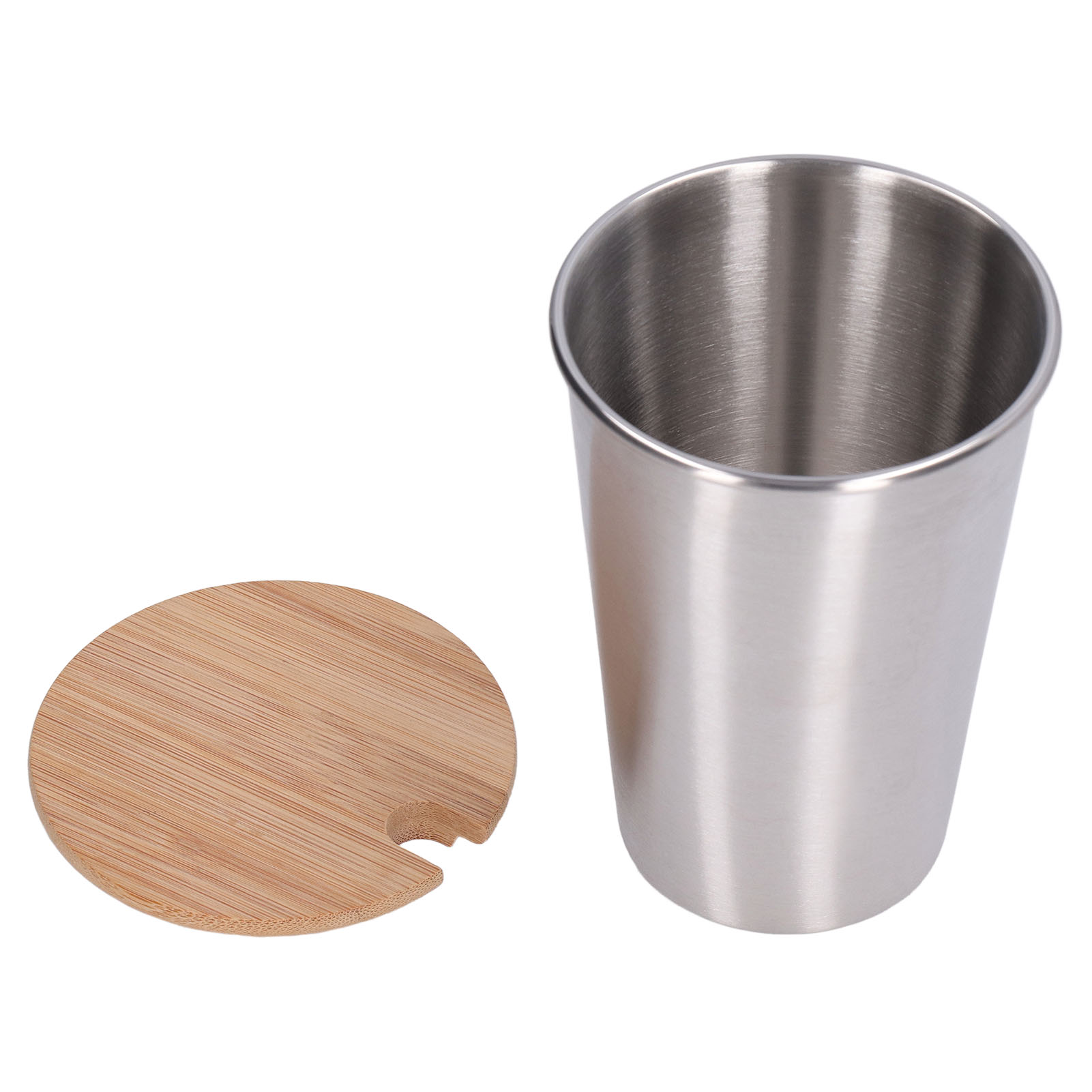500 Ml Edelstahl-bierkrug Mit Deckel, Einwandig, Ideal Für Partys Und Andere Aktivitäten Im Freien. Farbe: Edelstahl.