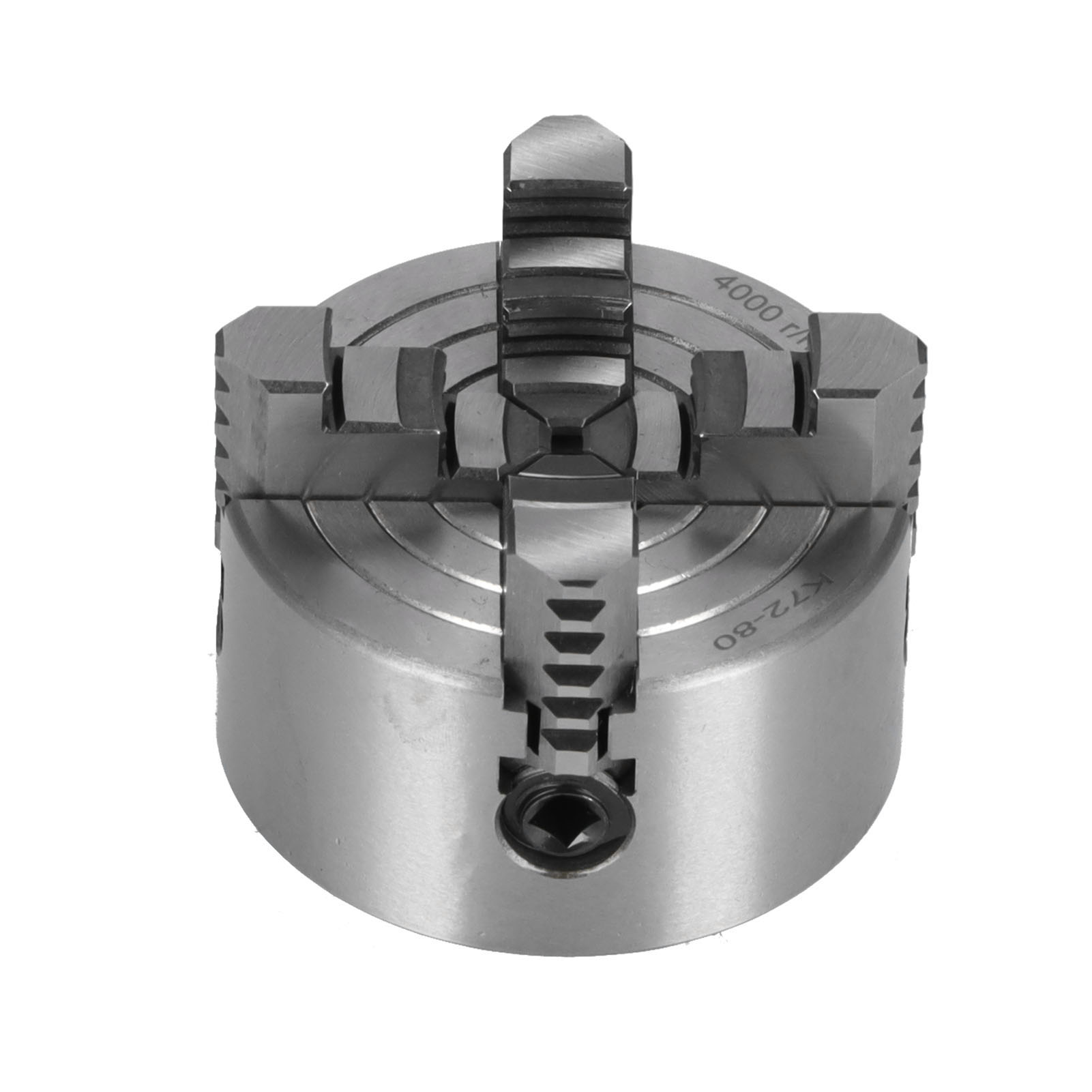 K72-80 4-backen-drehfutter Aus Hss (hochleistungs-drehstahl) – Handdrehfutter – Diy-drehmaschinenzubehör – 4000 U/min – 80 Mm / 3,15 Zoll