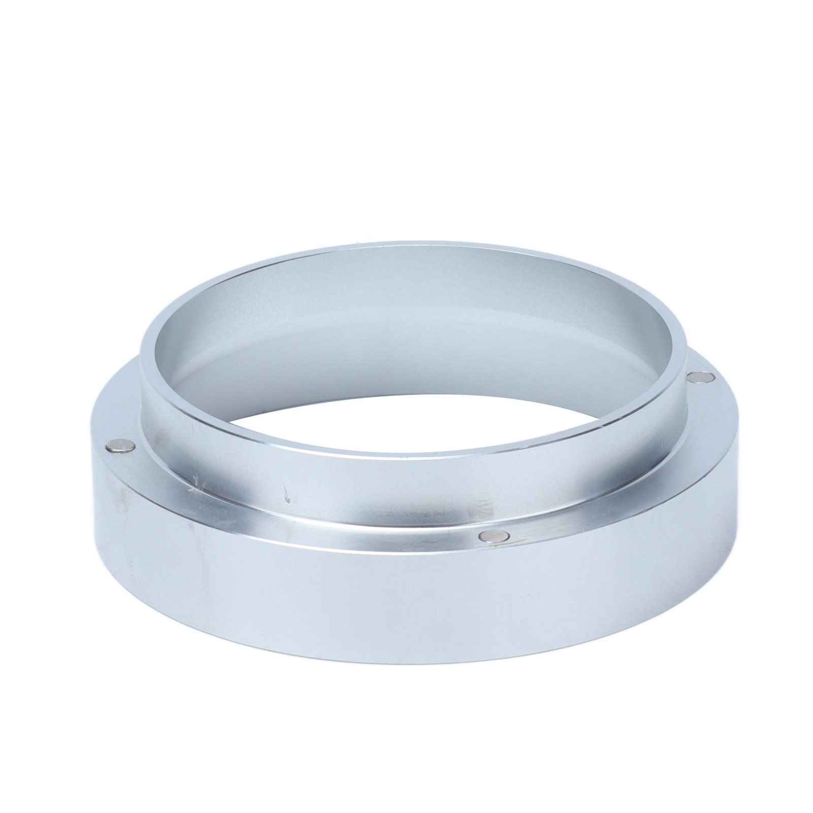 Universeller Kaffeedosierring Aus Aluminiumlegierung, Magnetischer Kaffeefilter-dosiertrichter, Silber, 58 Mm / 2,3 Zoll