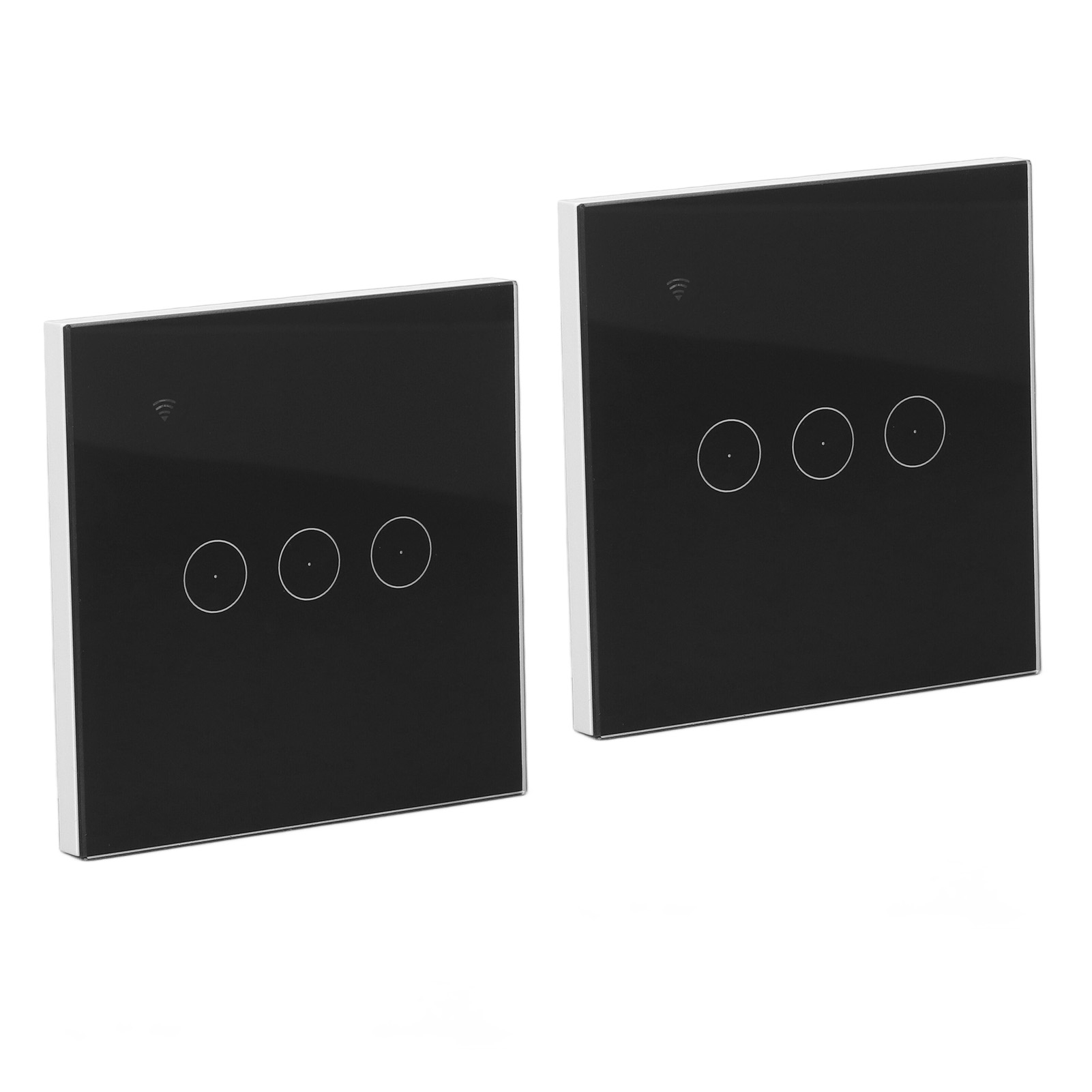 Stück Smart Switch 3-fach Wlan-wandschalter Mit Sprachsteuerung, Kabelloser Touch-schalter, Eu-stecker, 95–240 V Ac
