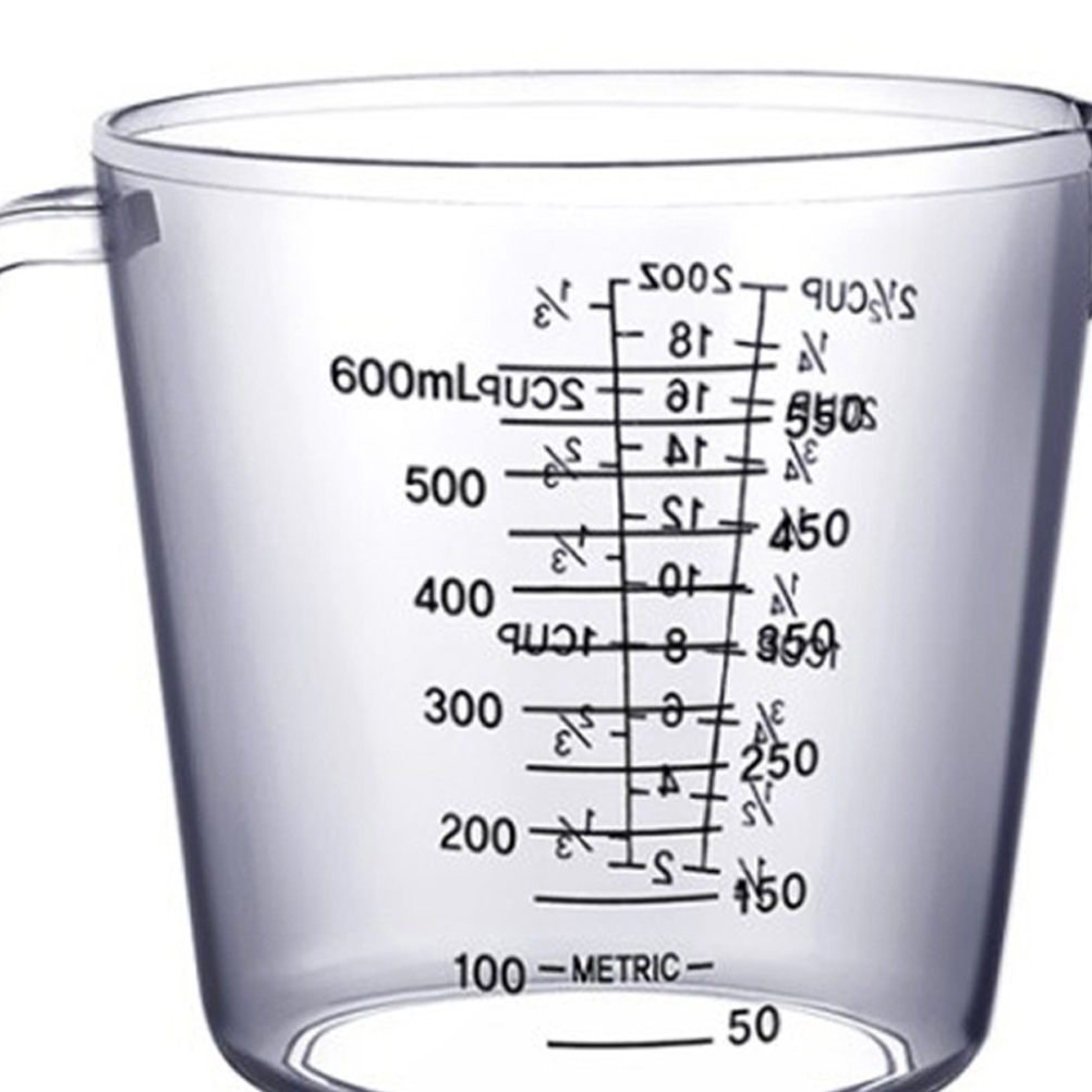 Messbecher Aus Kunststoff, 600 Ml, Großer Messbecher, Messkrüge, Messgläser Für Kaltes Wasser, Eistee, Saft, Bier Und Milch