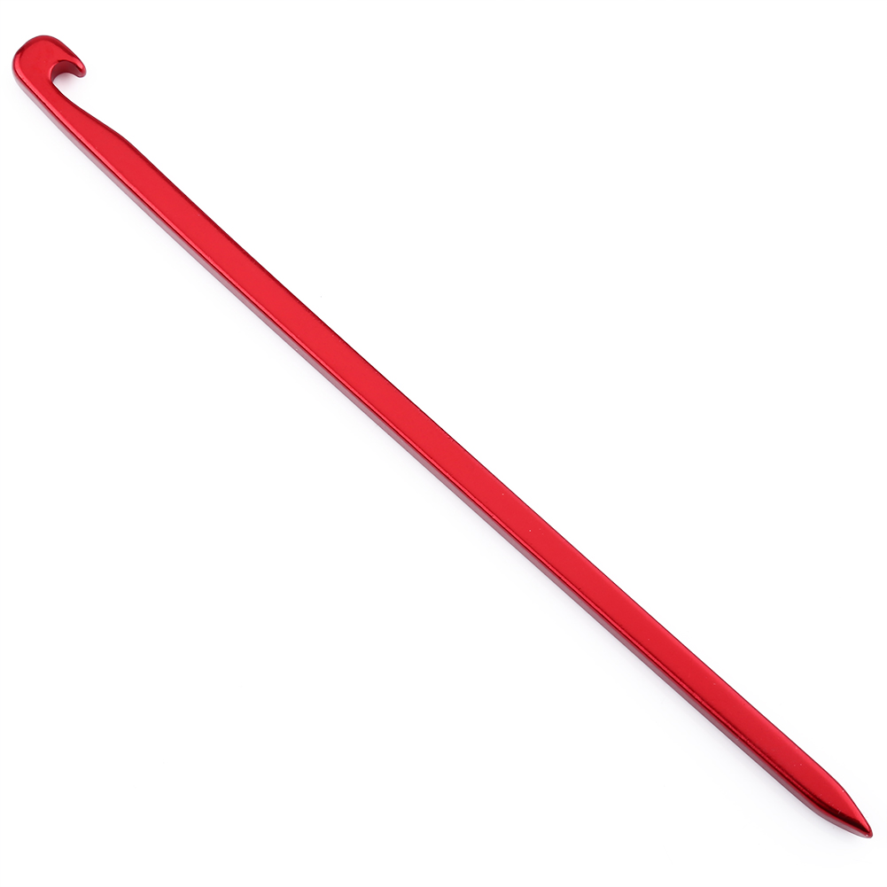 10 Piquets De 16 Cm En Aluminium Robuste Pour Auvent De Camping, Tente Ou Support Rocheux (rouge)