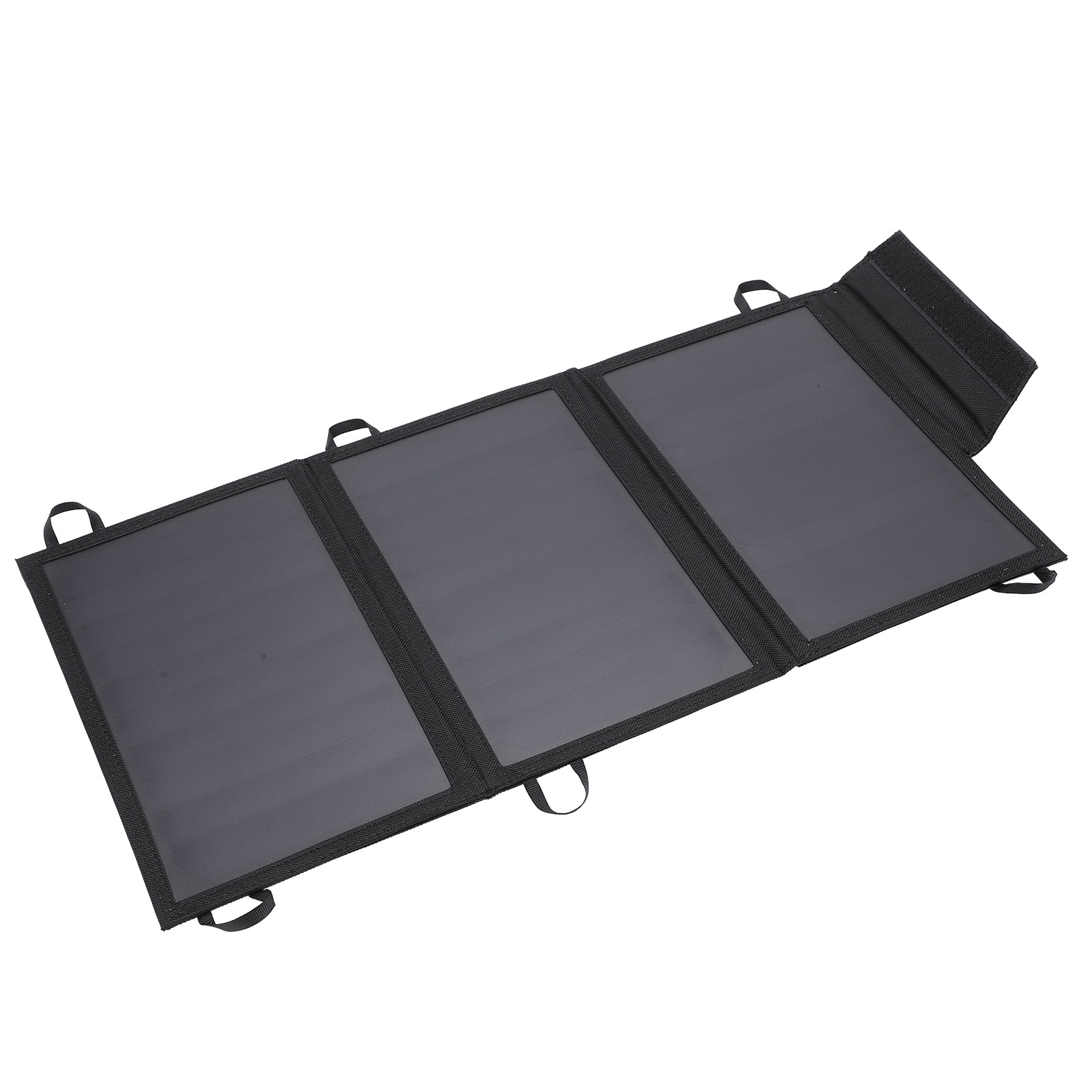 Chargeur Solaire Pliable 15 W Avec Deux Ports Usb Pour Téléphones, Tablettes, Haut-parleurs Et Autres Appareils.