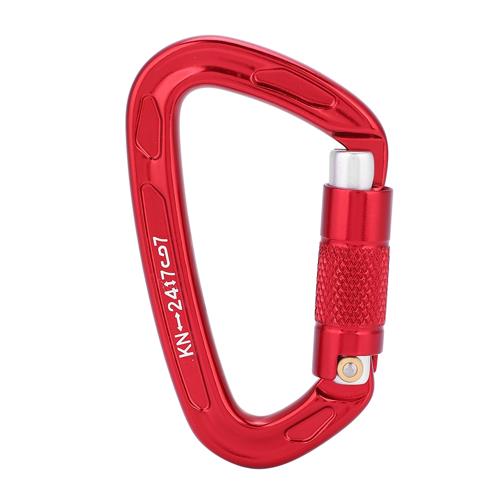 Mousqueton De Sécurité À Boucle En D 25 Kn Pour L'Escalade Et Le Sauvetage En Extérieur (rouge)