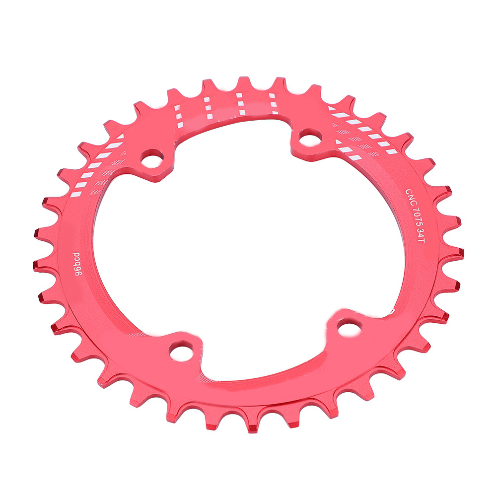 Plateau Étroit/large Bcd 96 Mm, Mono-plateau Pour M6000, M7000 Et M8000 (rouge 34 Dents)