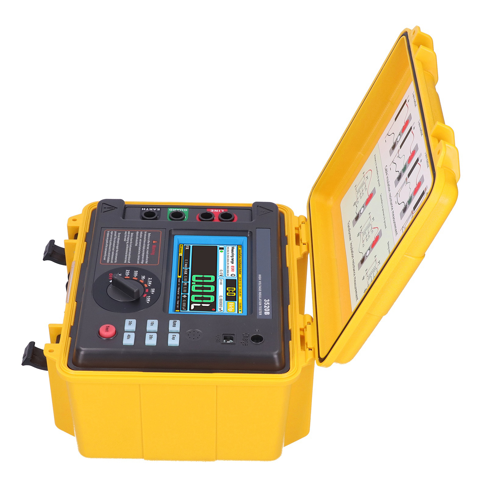 Digitales Isolationswiderstandsmessgerät, Hochspannungs-megohmmeter, 10-kv-isolationswiderstandsmessgerät, Eu-stecker, 100–240 V