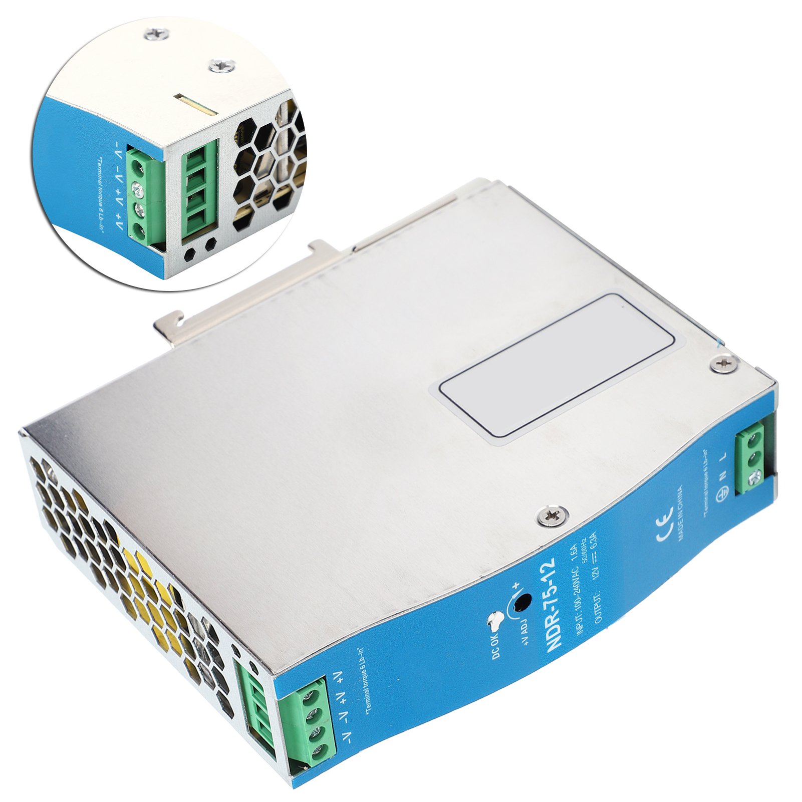 Berm Schaltnetzteil Für Industrielle Sps-schaltschrankantriebe 100–240 V Ac Ndr-75-12