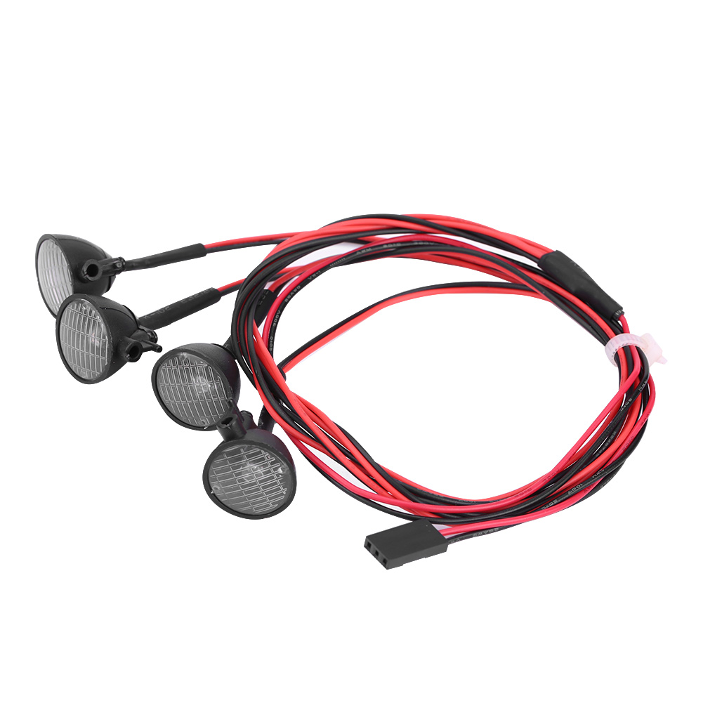 Barre Lumineuse Led Pour Toit De Voiture Rc Crawler, Accessoire Pour Axial Scx10 Et Traxxas Trx 4 (rouge Et Blanc)