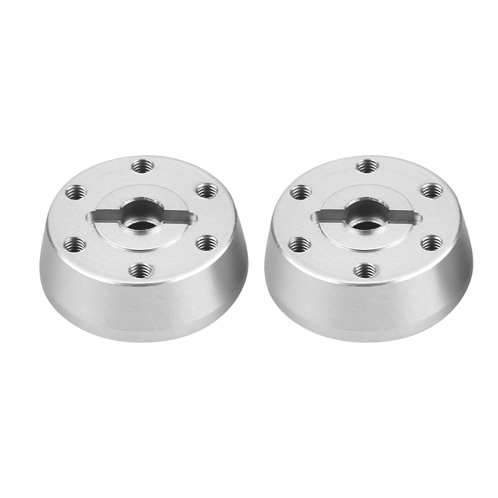 Adaptateur De Moyeu Hexagonal De Roue Avant En Alliage D'Aluminium Pour Voiture Rc Axial Rock Racer 90026 (argent)
