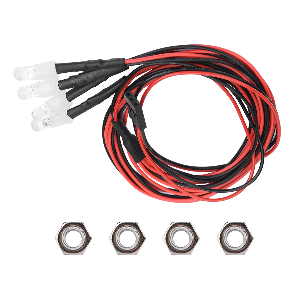Phares Led De 5 Mm Pour Voiture/camion Rc Miniature 1/10 (13 Lumière Blanche Lumière Rouge)