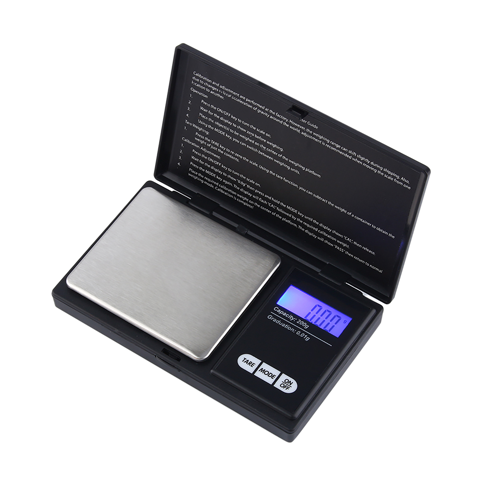 Elektronische Taschenwaage (200 G X 0,01 G), Präzise Für Schmuck, Gold, Silber, Münzen, Kräuter, Tragbar