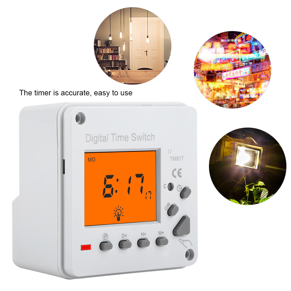 Programmierbarer Smart-schalter Mit Zeitschaltuhr, 220 V, Mit Hintergrundbeleuchtetem Display Und Zuverlässiger Elektronischer Steuerung