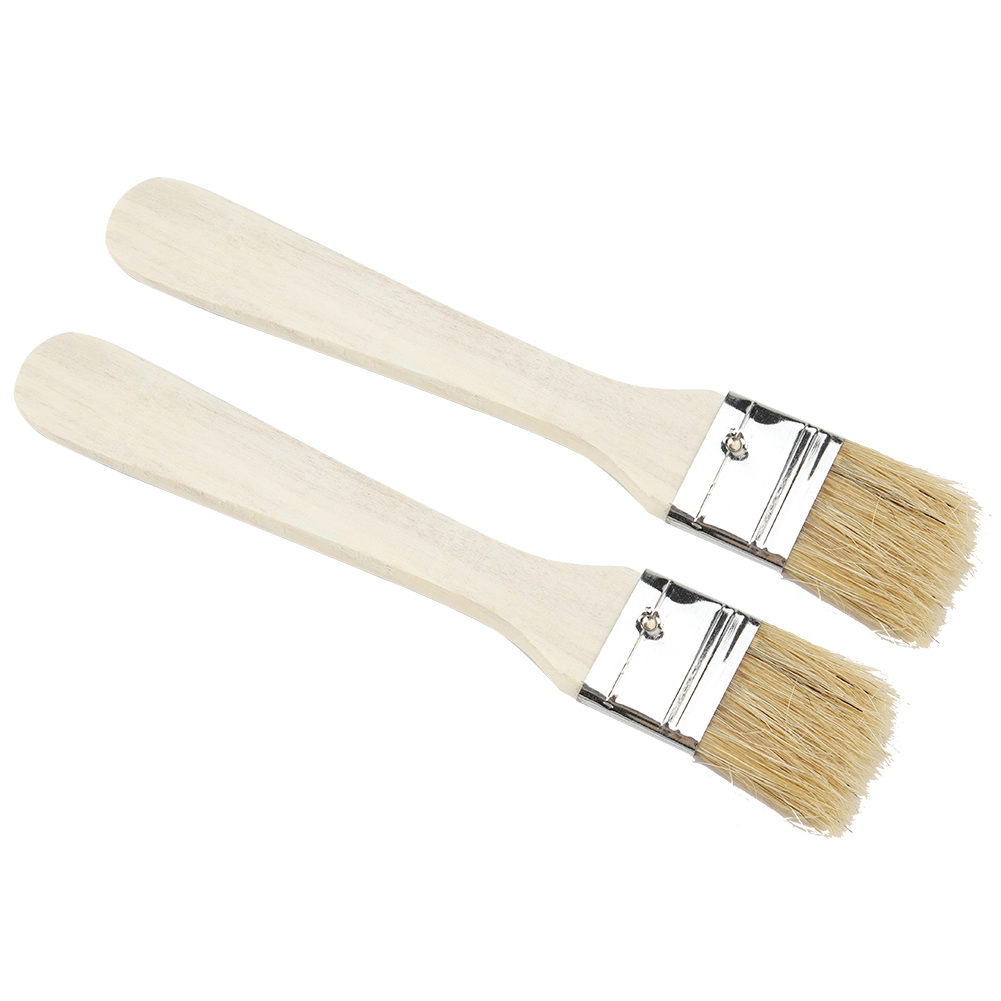 Leichter Grillpinsel Aus Holz, 2-teilig, Ideal Zum Auftragen Von Öl Und Gewürzen Im Freien