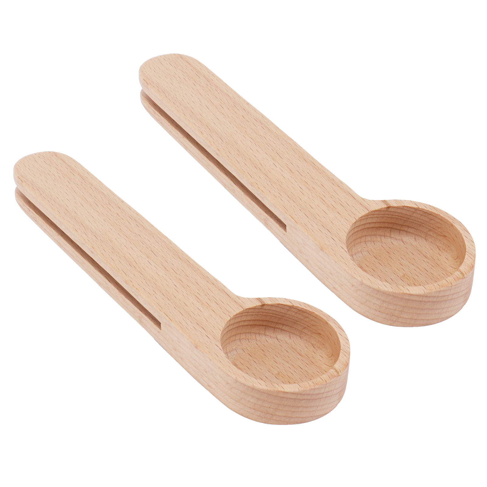 Zweiteiliger Messlöffel Aus Holz Mit Verschlussclip Für Kaffee, Tee, Snacks Und Speisen – Praktisches 2-in-1-messwerkzeug Mit Luftdichtem Verschluss.