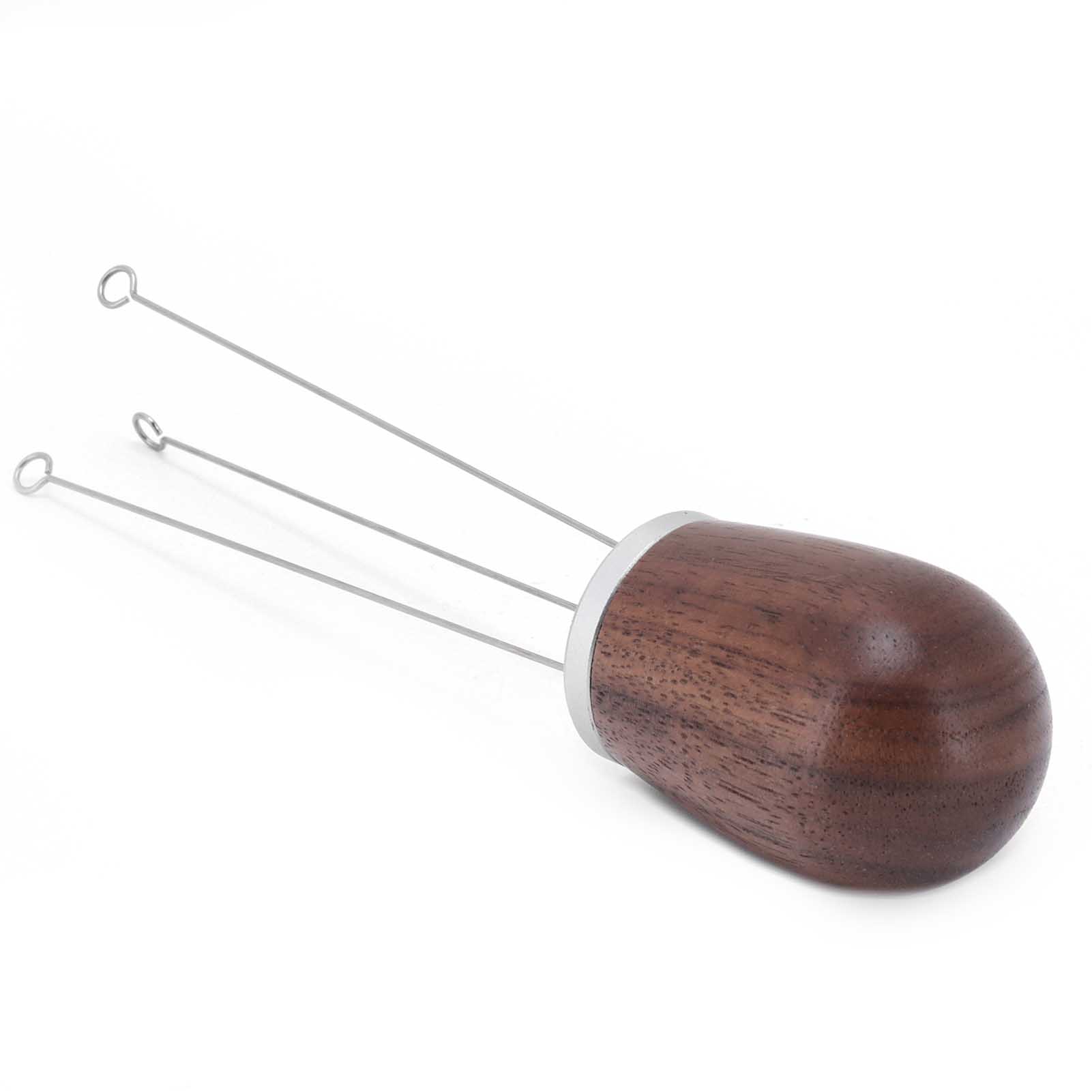 Kaffeelöffel Aus Walnussholz, Espresso-portions- Und Tamperwerkzeug, Ergonomischer Griff, Barista-zubehör Für Zuhause Und Gastronomie, Silberfarben, 1 Stück