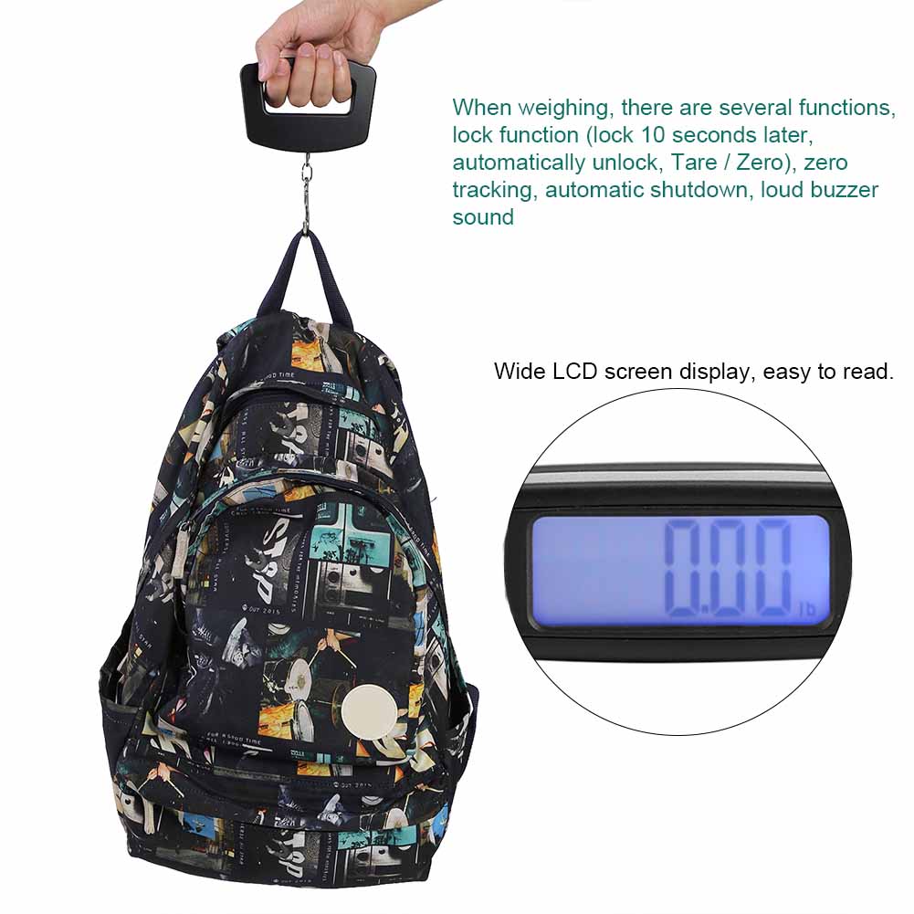 Weiheng Tragbare Elektronische Waage, Lcd-digital-gepäckwaage Mit Haken, Kompakte Reise-gepäckwaage, Präzise Gepäckwaage, Digitalanzeige, Praktisches Messinstrument.