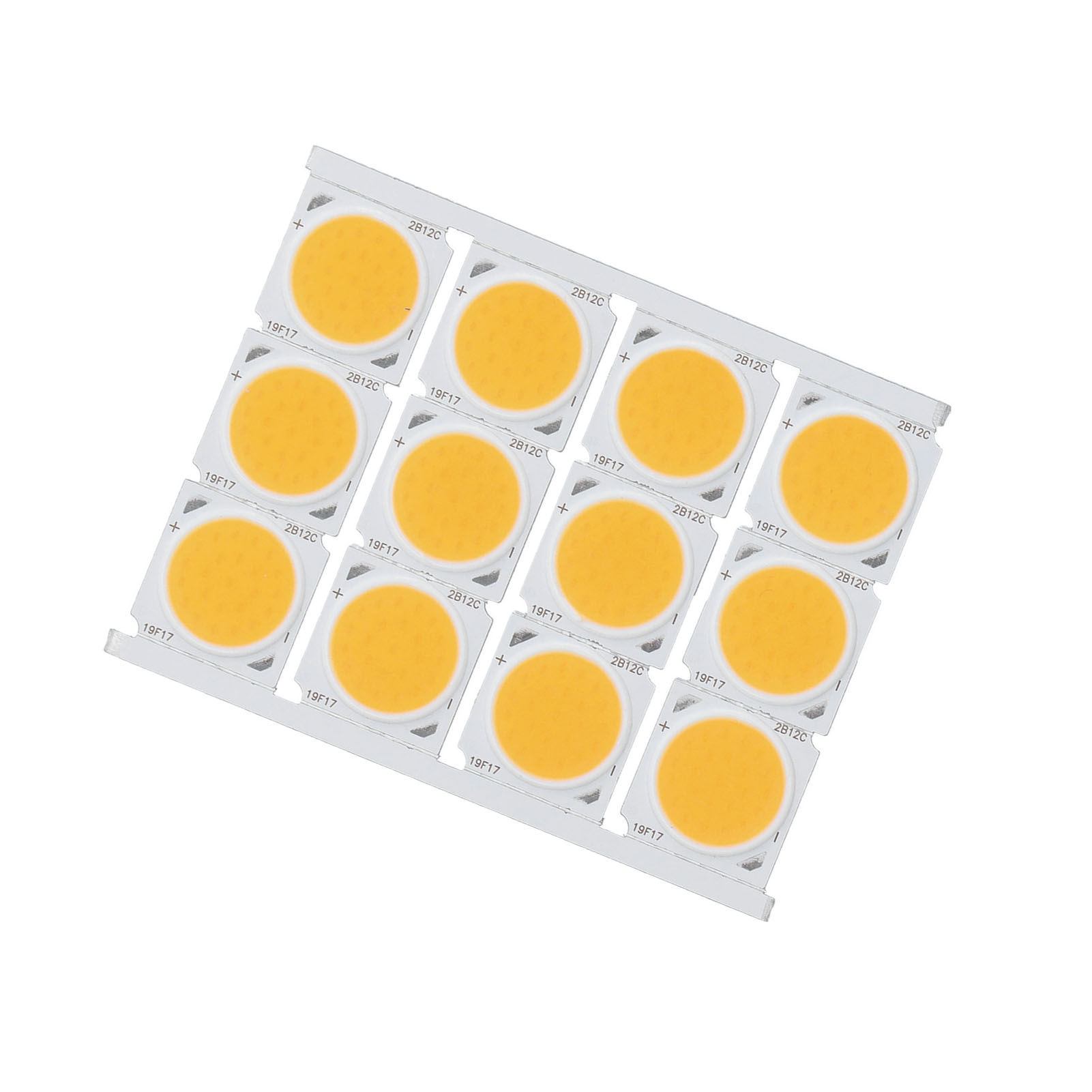 Packung Mit 12 Hochleistungs-cob-led-chips (12 W), 36-41 V, 1080 Lm, Warmweißes Licht, Für Diy-innenbeleuchtung, Runde Glühbirnen.