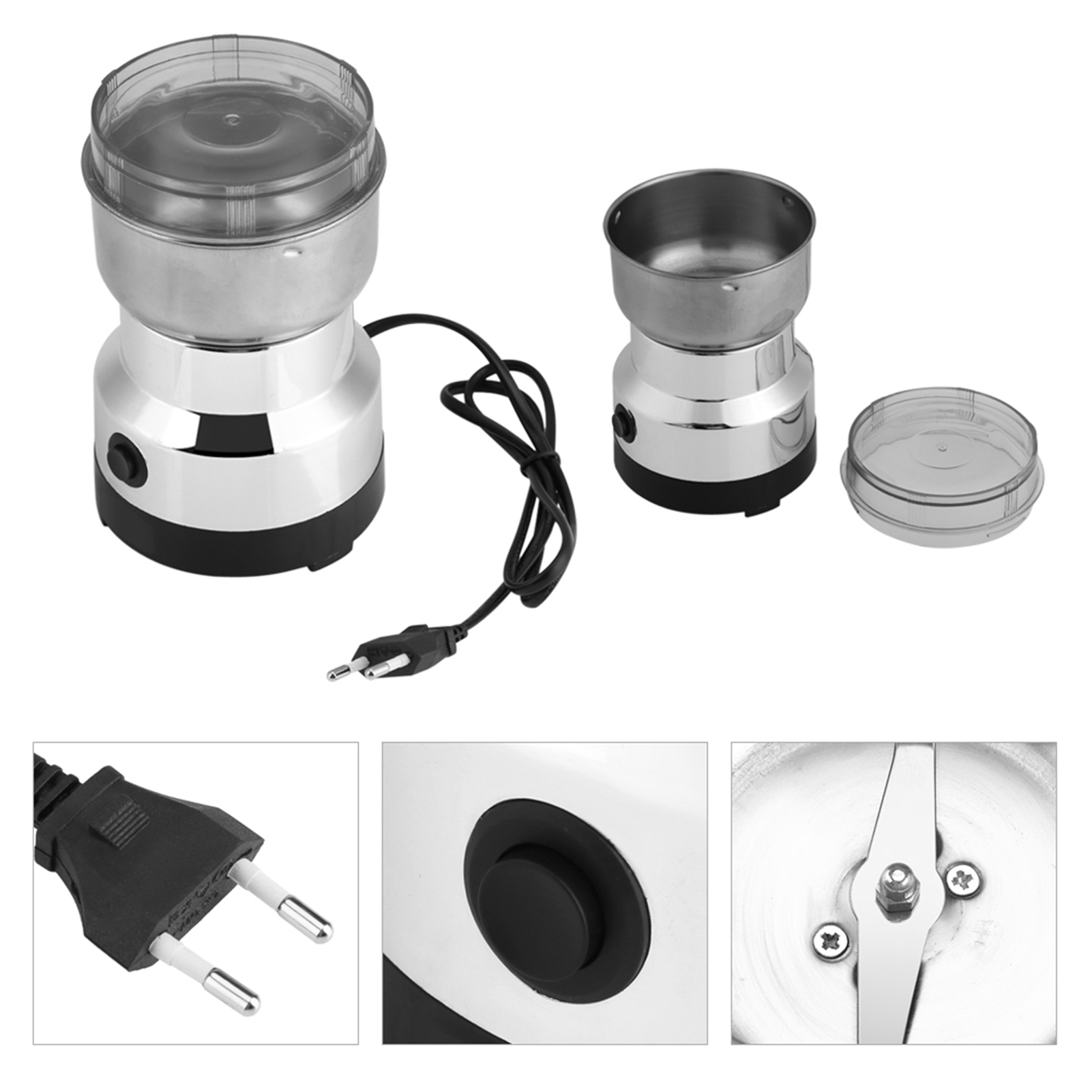 Elektrische Kaffeemühle Aus Edelstahl (220 V), Bohnenmühle Für Zuhause Und Büro