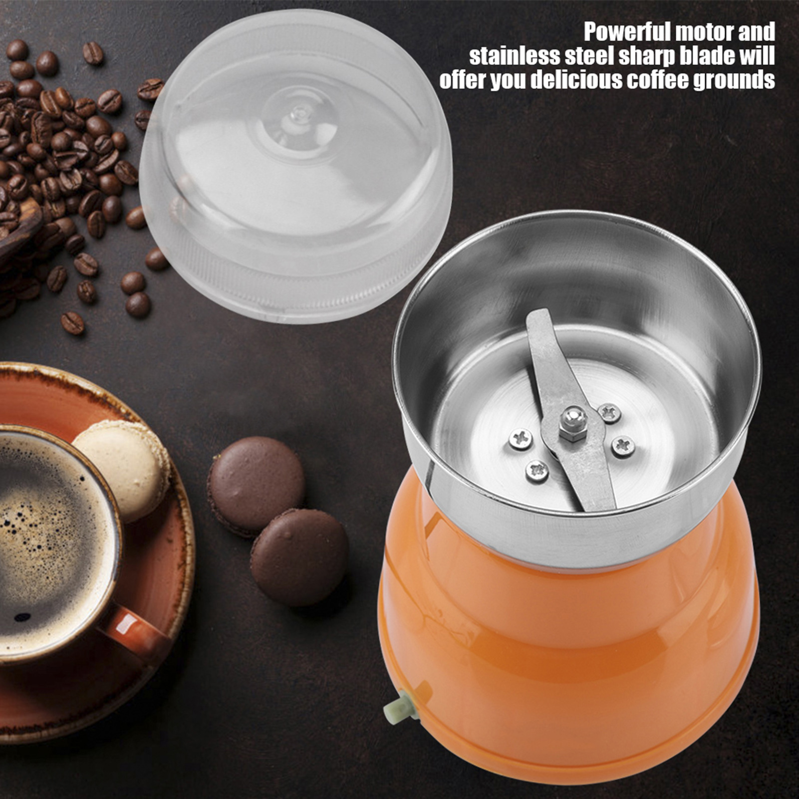 Elektrische Kaffeemühle, 220-v-eu-stecker, Haushaltsmühle Zum Mahlen Von Getreide, Nüssen, Kräutern Und Gewürzen, Feines Pulver, Für Den Täglichen Gebrauch