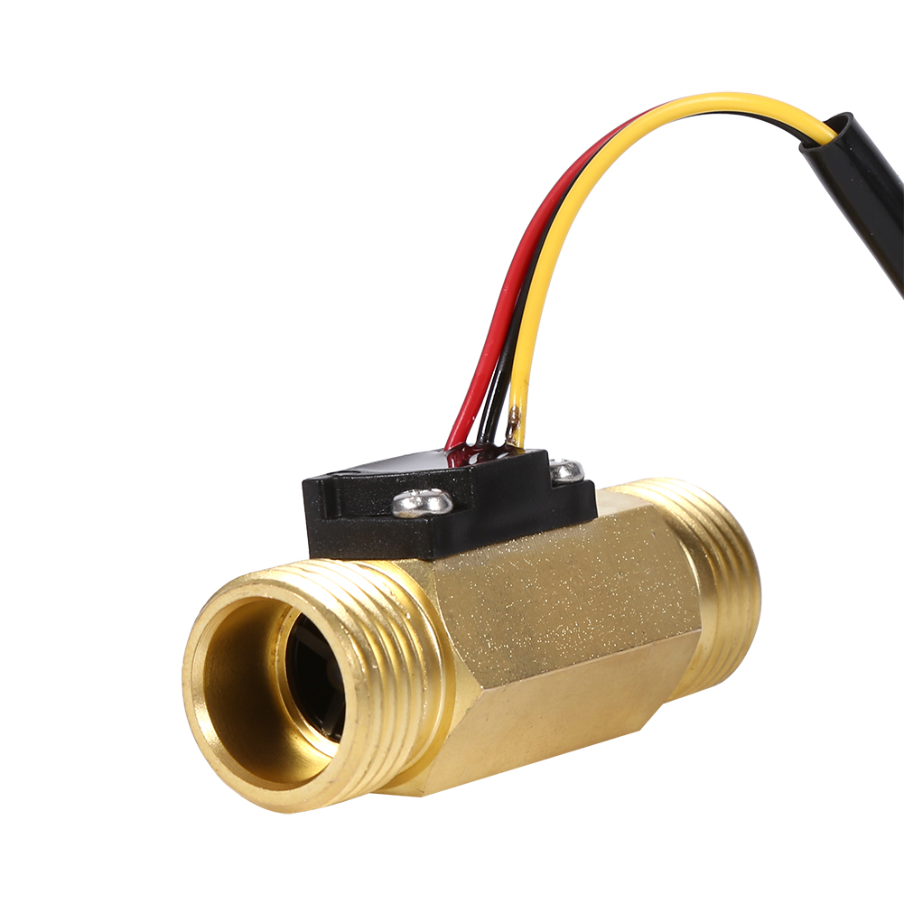 Kupfer-hall-effekt-wasserdurchflusssensor G1/2", 1 Stück, Durchflussmesser 1-30 L/min, Flüssigkeitsdurchflussschalter