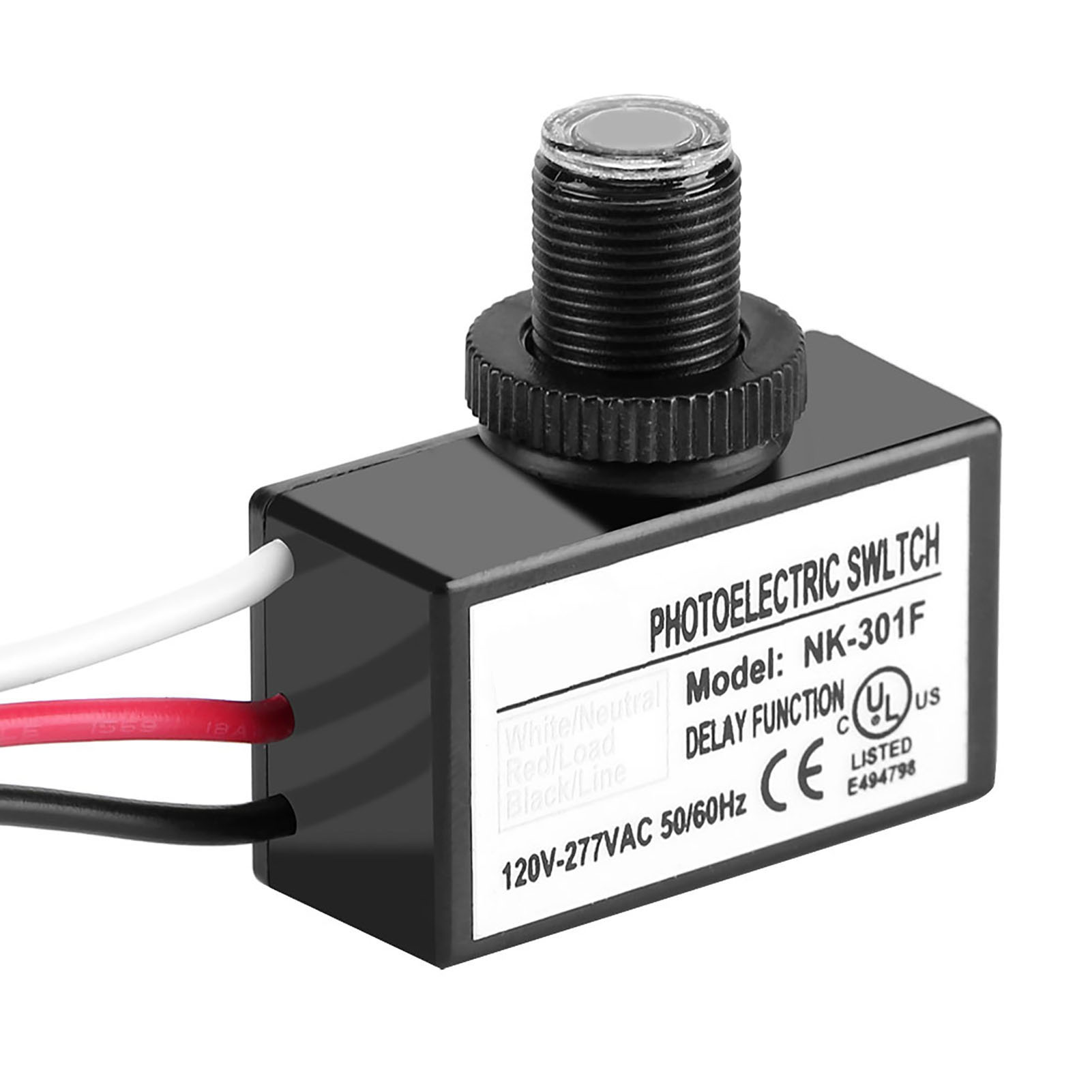 Automatischer Dämmerungsschalter 120v-277vac, Fotoelektrischer Lichtsensor Für Lampen, Drahtloses Ein-/ausschalten, Wasserdichtes Gehäuse, Geeignet Für Außenbeleuchtung.