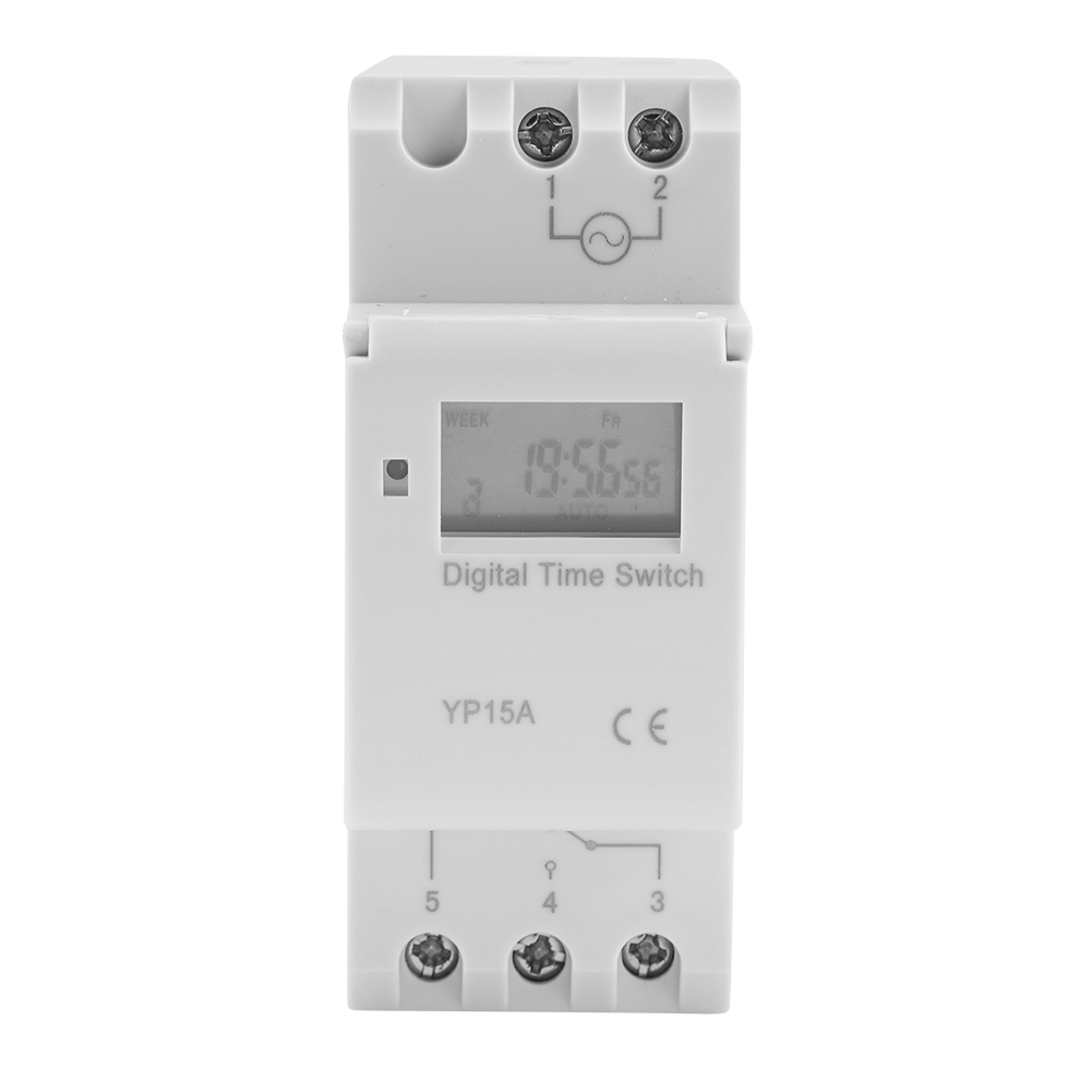 Programmierbarer Digitaler Zeitschalter 16a Mit Lcd-anzeige, Dc12v Zeitrelais-timer, Automatischer Steuerschalter