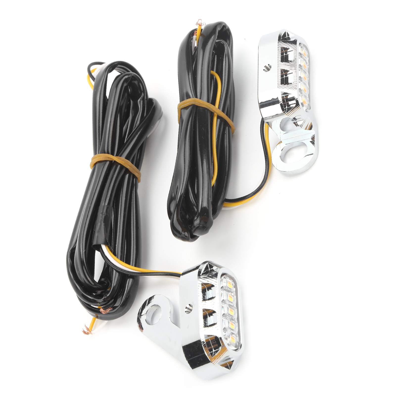 2x Led-blinker Für Motorräder, Klar, Universell Einsetzbar, Kompatibel Mit Xl 48 72 1200 883 (2004–2020), Gehäuse In Chromsilber