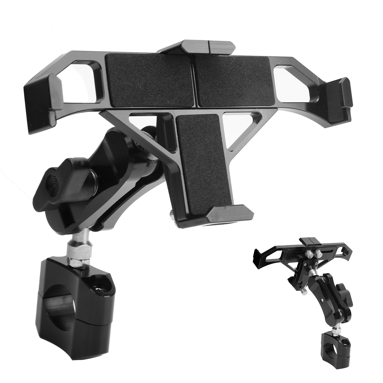 Universelle Motorrad-handyhalterung Für 22-mm-lenker, 360° Drehbare Halterung, Verstellbare Klemme, Robuste Smartphone-halterung, Kompatibel Mit Rollern Und Motorrädern.