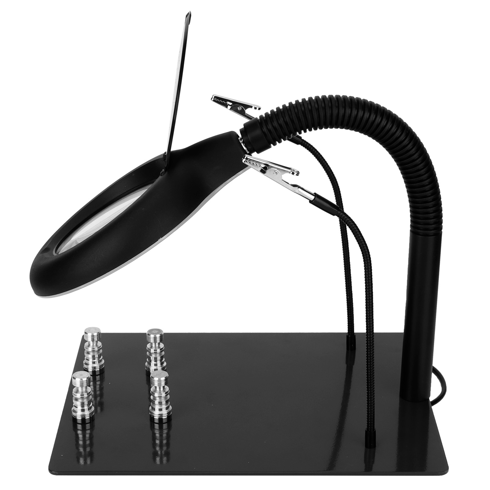Vergrößerungslampe Mit 40 Leds, Verstellbarem Flexiblen Arm, 15-fache Vergrößerung Für Schmuck- Und Leiterplattenreparaturen, Universalspannung 110–220 V